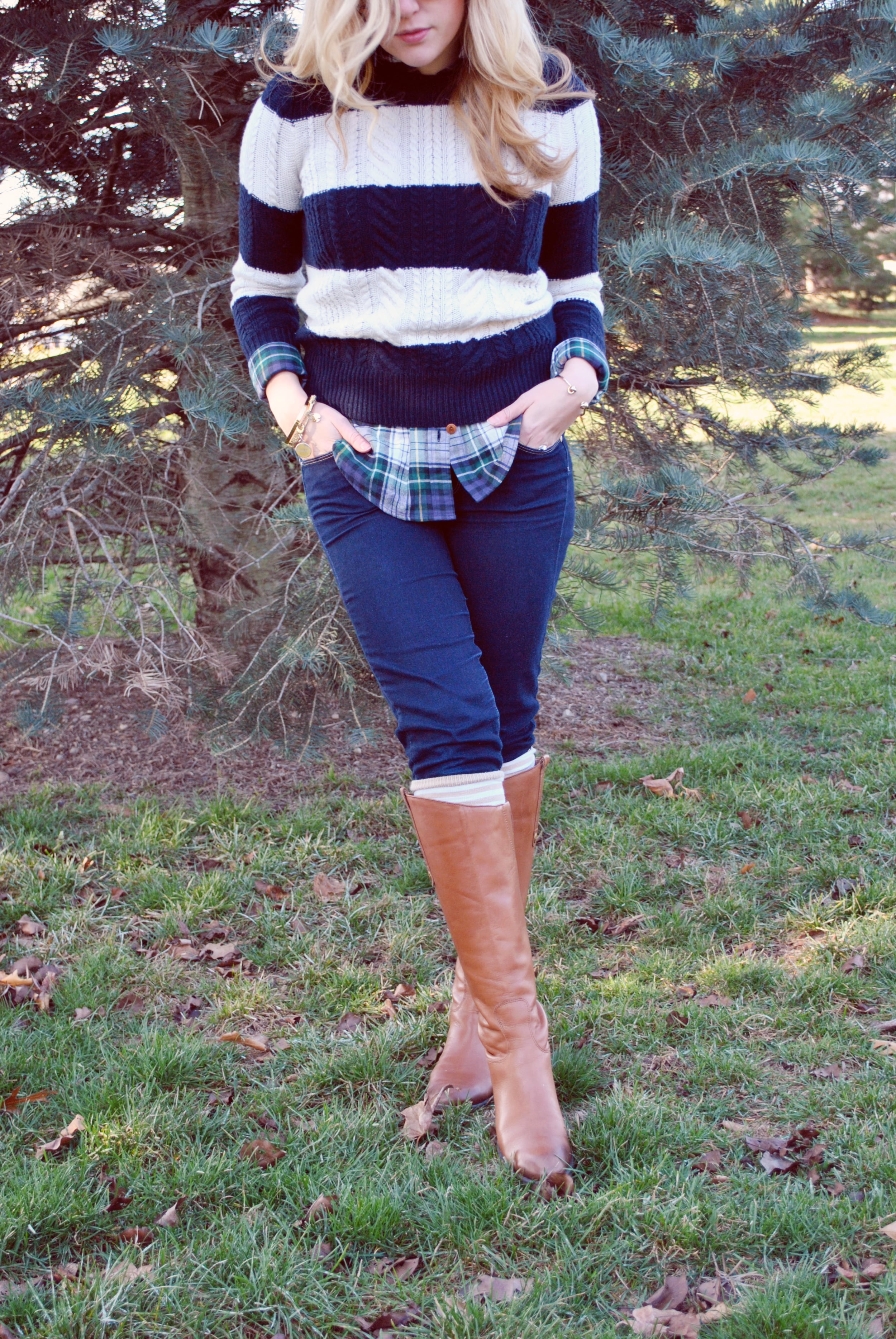 thoughtfulwish | boston fashion // new england fashion // j.crew // cashmere sweater // stripe sweater // stripes and plaid // winter outfit // spring outfit // meredith wish