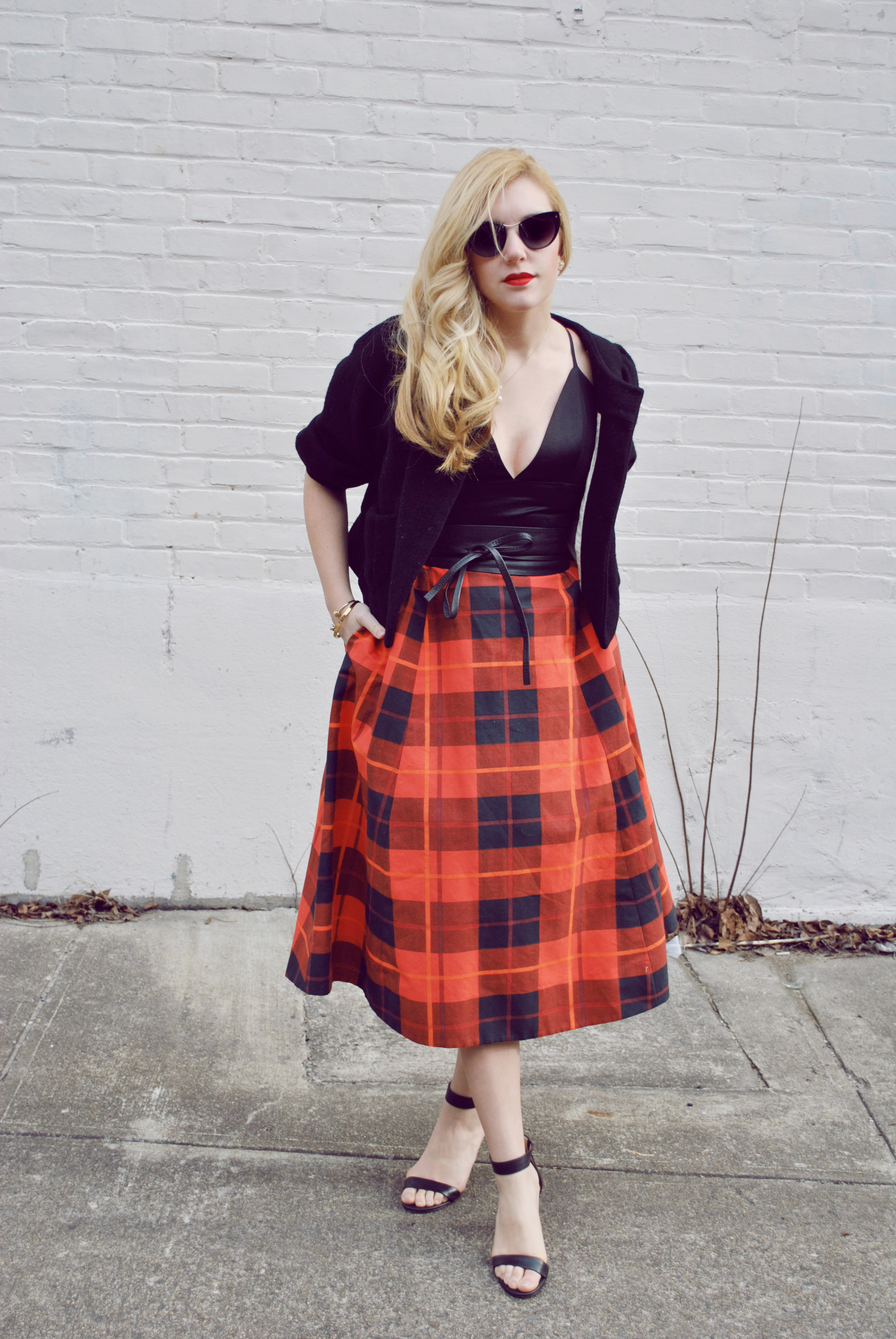 thoughtfulwish | meredith wish // boston // boston blogger // fashion blogger // plaid // valentine's day outfit // valentine's day look // red lip // #ootd // kate spade