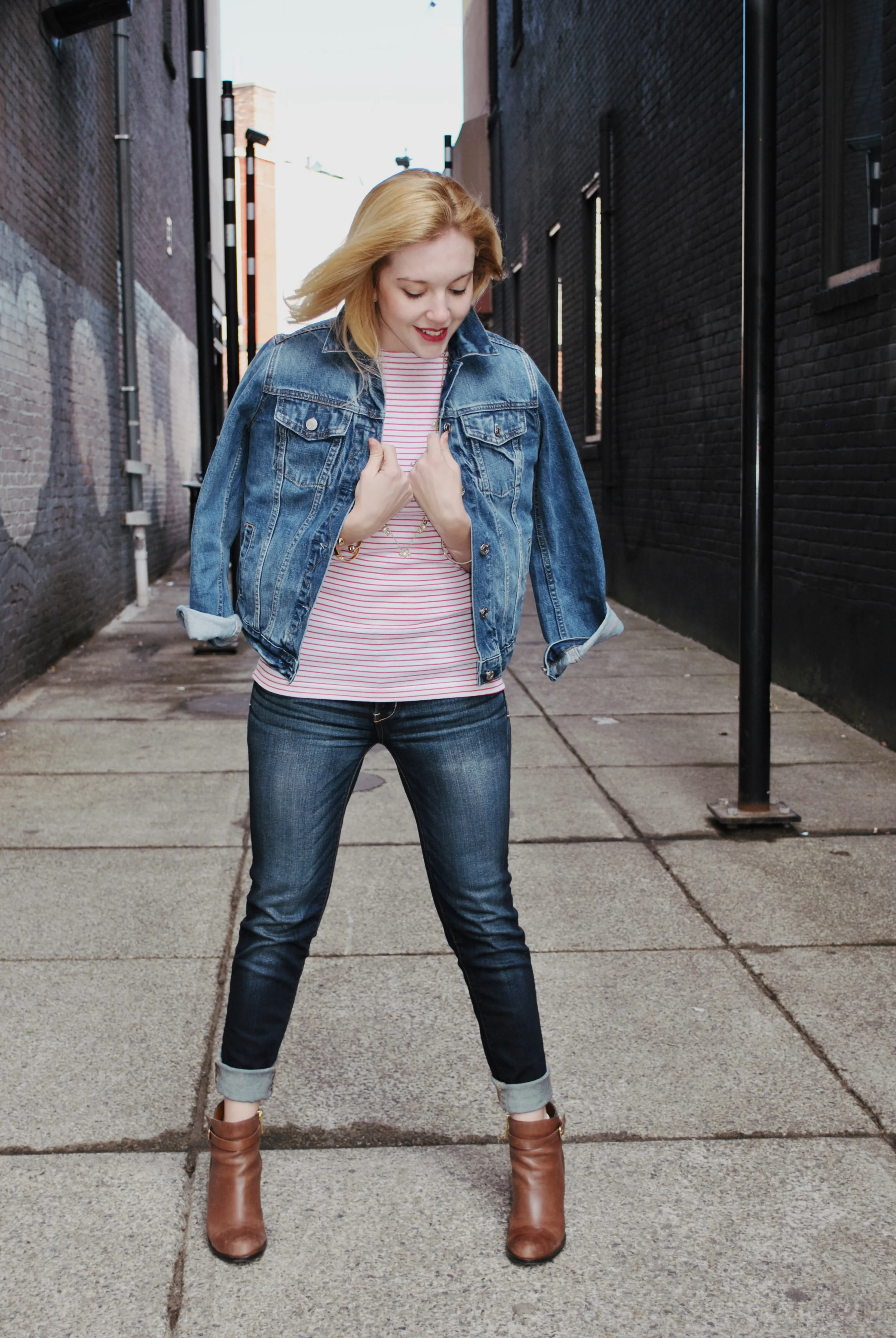Red Stripes and Denim