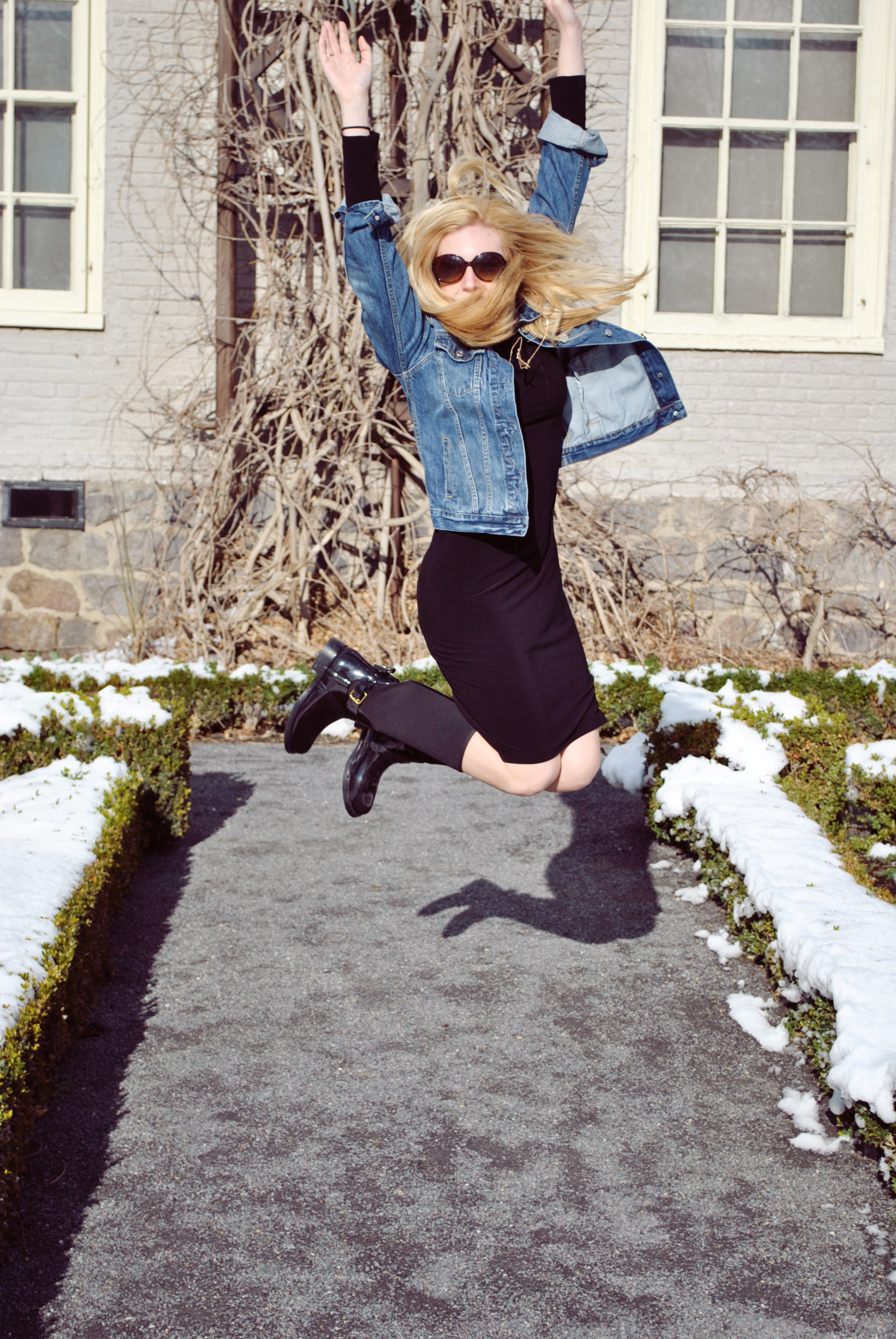 thoughtfulwish | spring outfit // boston fashion // boston blogger // ootd // fashion // denim // turtleneck dress // meredith wish