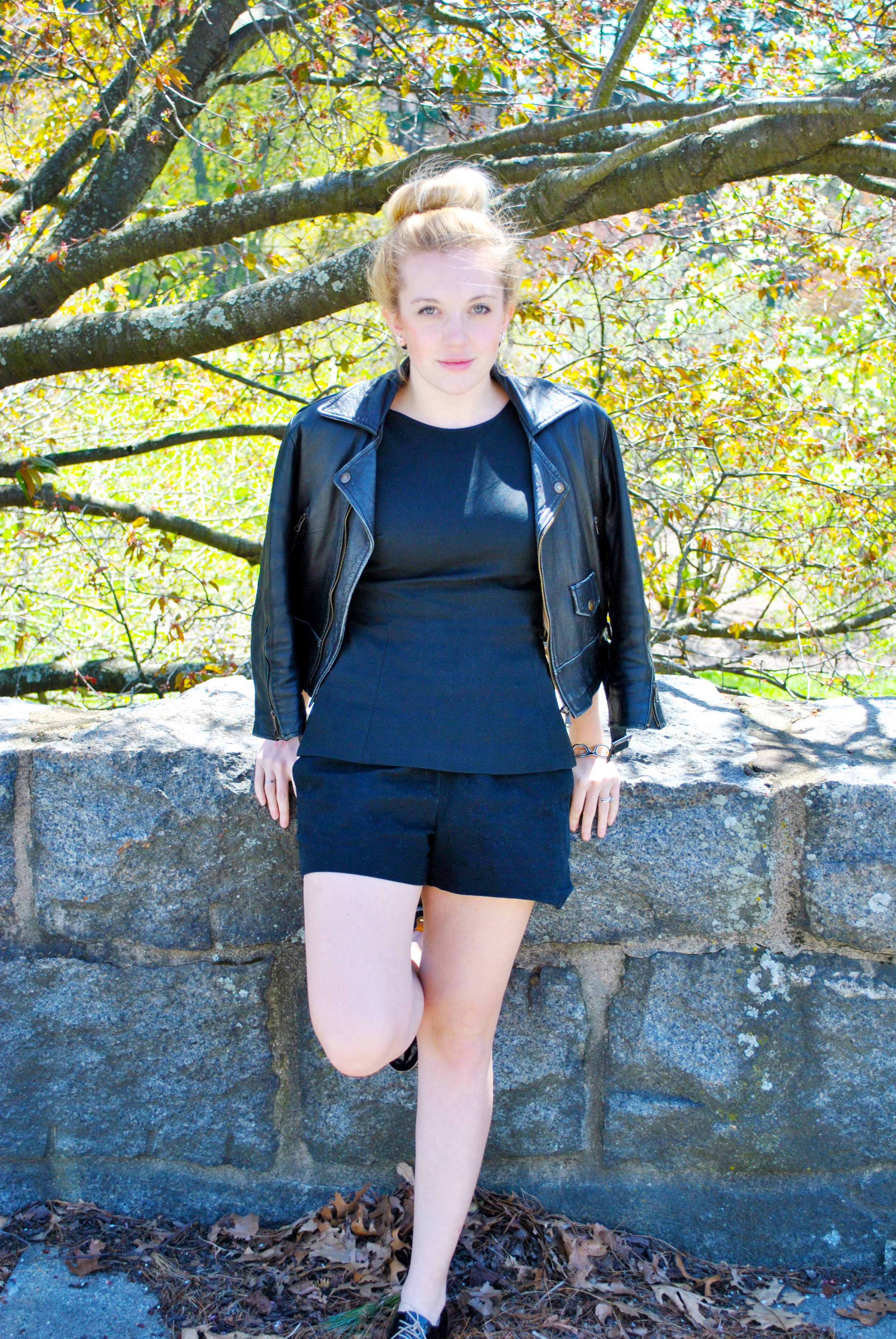 thoughtfulwish | kate spade ny // black outfit // preppy outfit // bow // peplum top // agl shoes // j.crew // boston // boston blogger