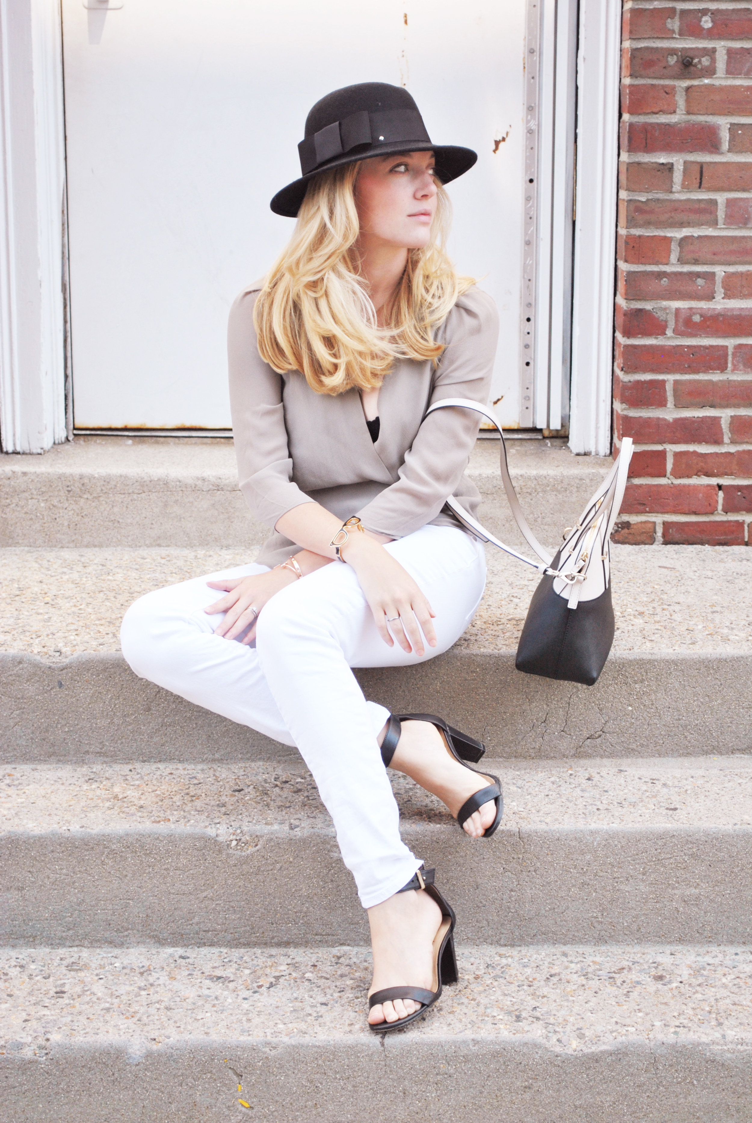 thoughtfulwish | fashion blogger // boston blogger // boston fashion // aritzia // prudential center // boston // meredith wish // kate spade // white denim // early fall outfit