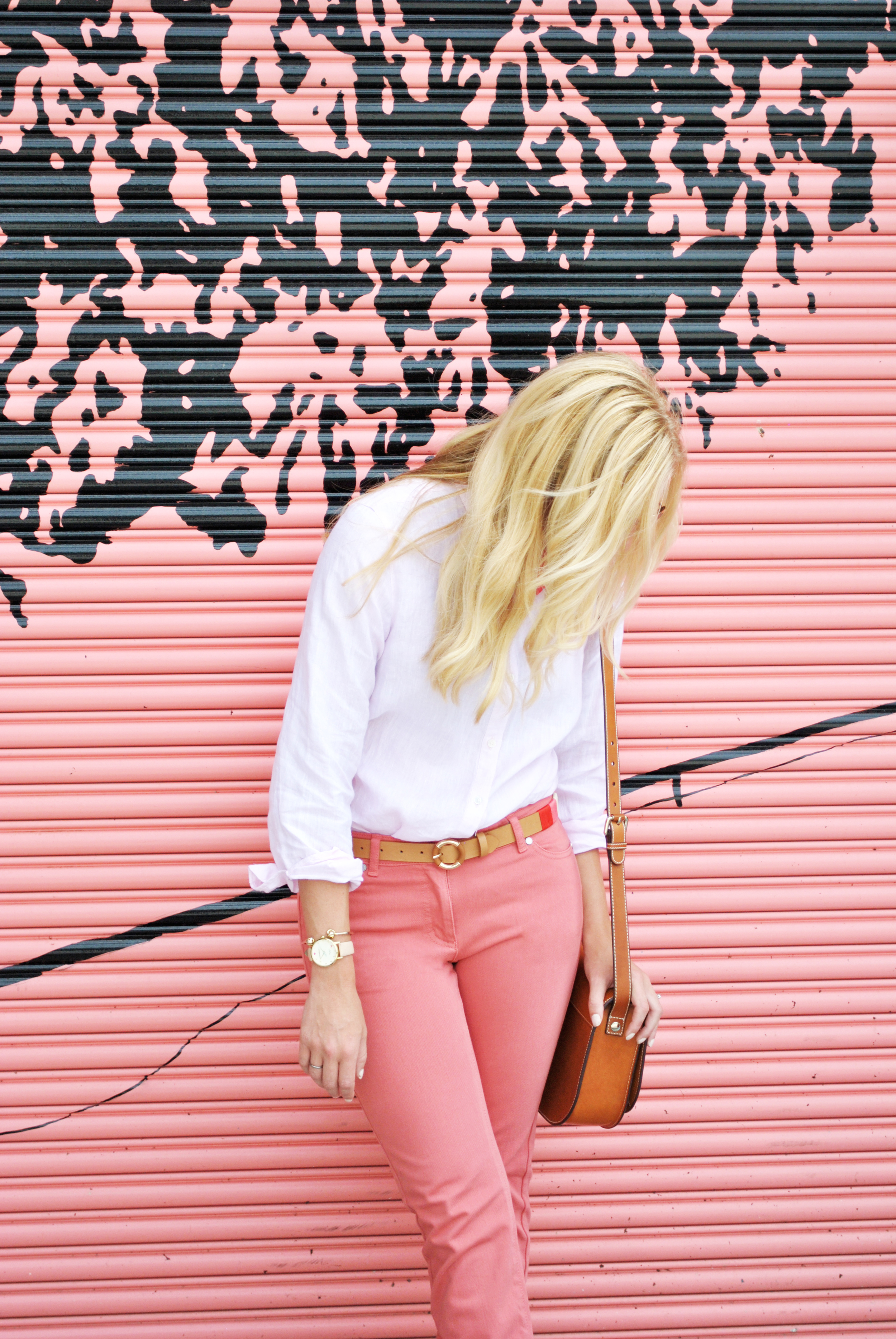 thoughtfulwish | preppy // school outfit // pink outfit // peach outfit // bowtie // j. mclaughlin // blonde fashion // fashion blogger // boston prep // boston fashion // new england fashion