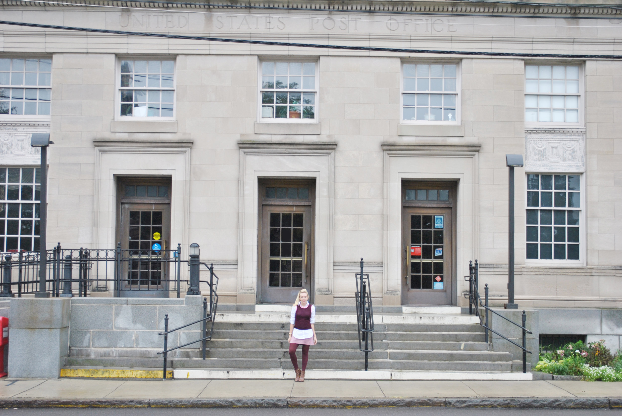 thoughtfulwish | preppy // layers // j.crew // boston // new england fashion // fall outfit // cher // clueless // maroon // plaid // meredith wish