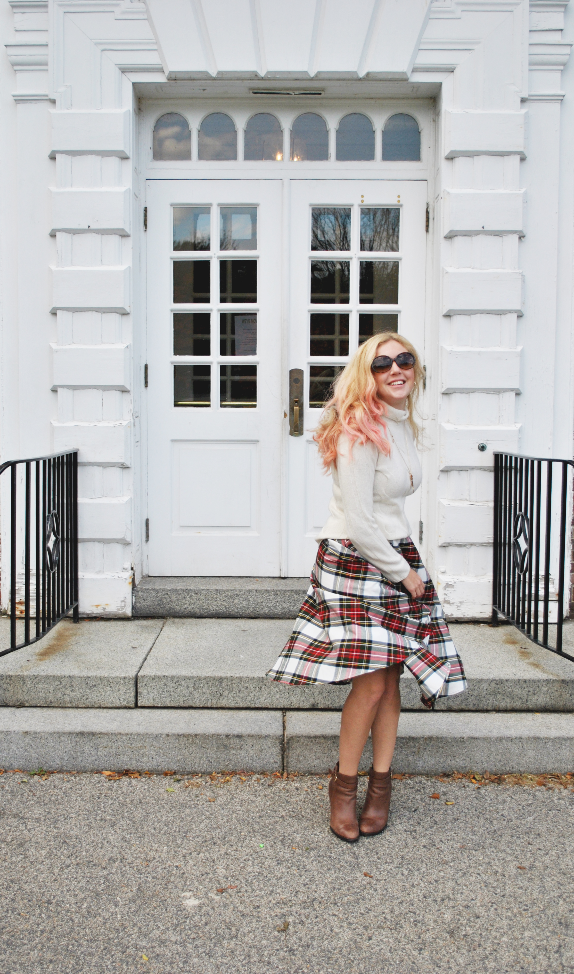 thoughtfulwish | tartan // preppy outfit // fall outfit // j.mclaughlin // boston // meredith wish