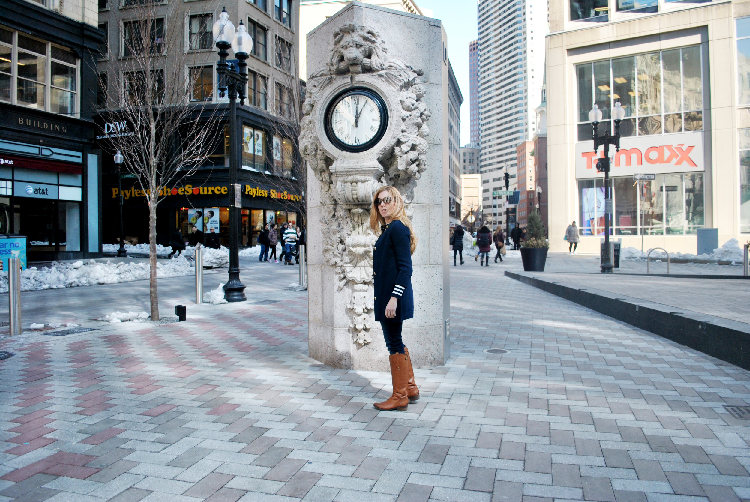 thoughtfulwish | preppy, boston prep, bosfashion, bosblogger, stripes, cardigan, j.mclaughlin, downtown crossing, dtx, navy outfit, spring outfit