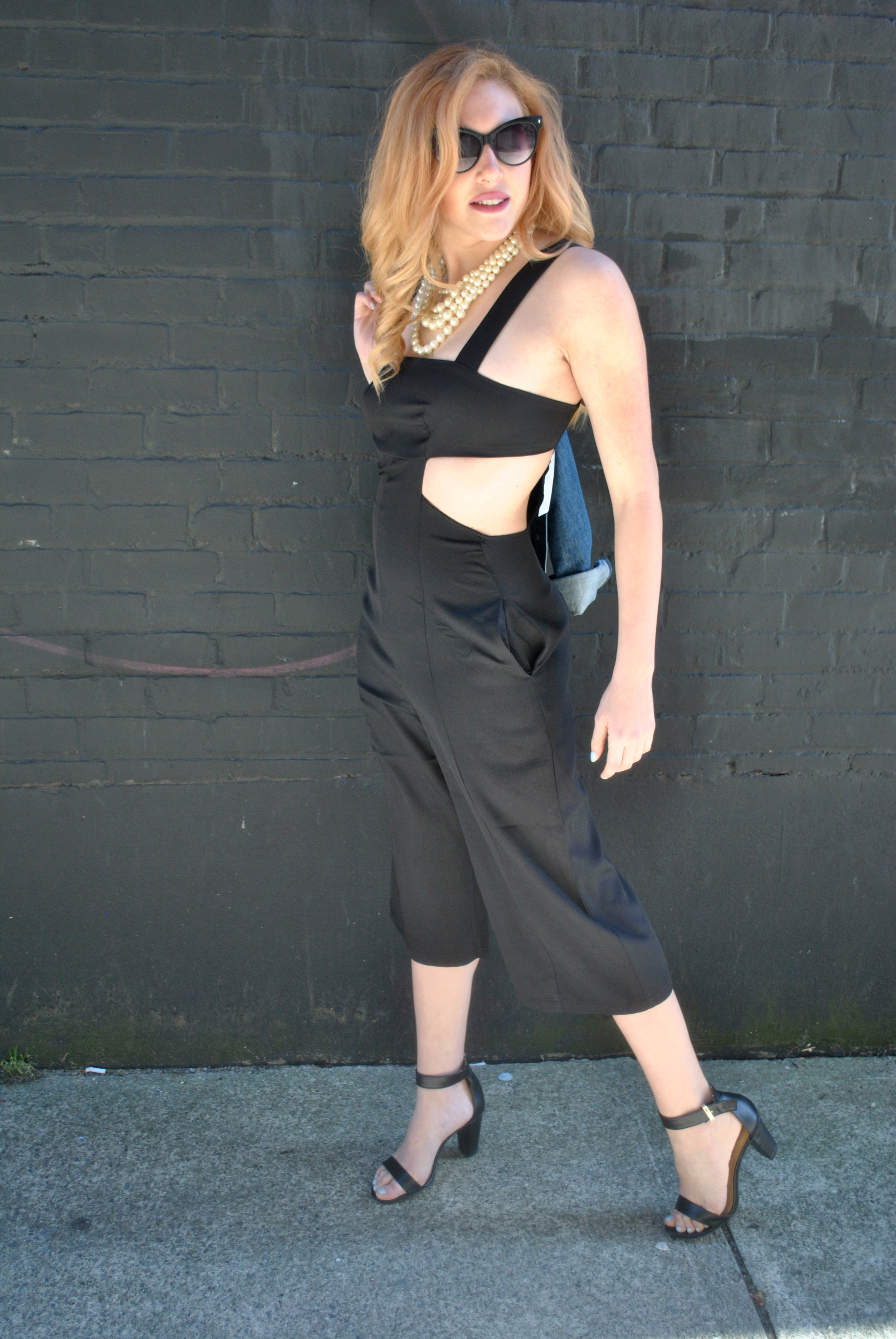 thoughtfulwish | jumpsuit, tobi, miami, fashion blog, fashion blogger, fblog, denim, denim jacket, pearls, street wear, vacation,