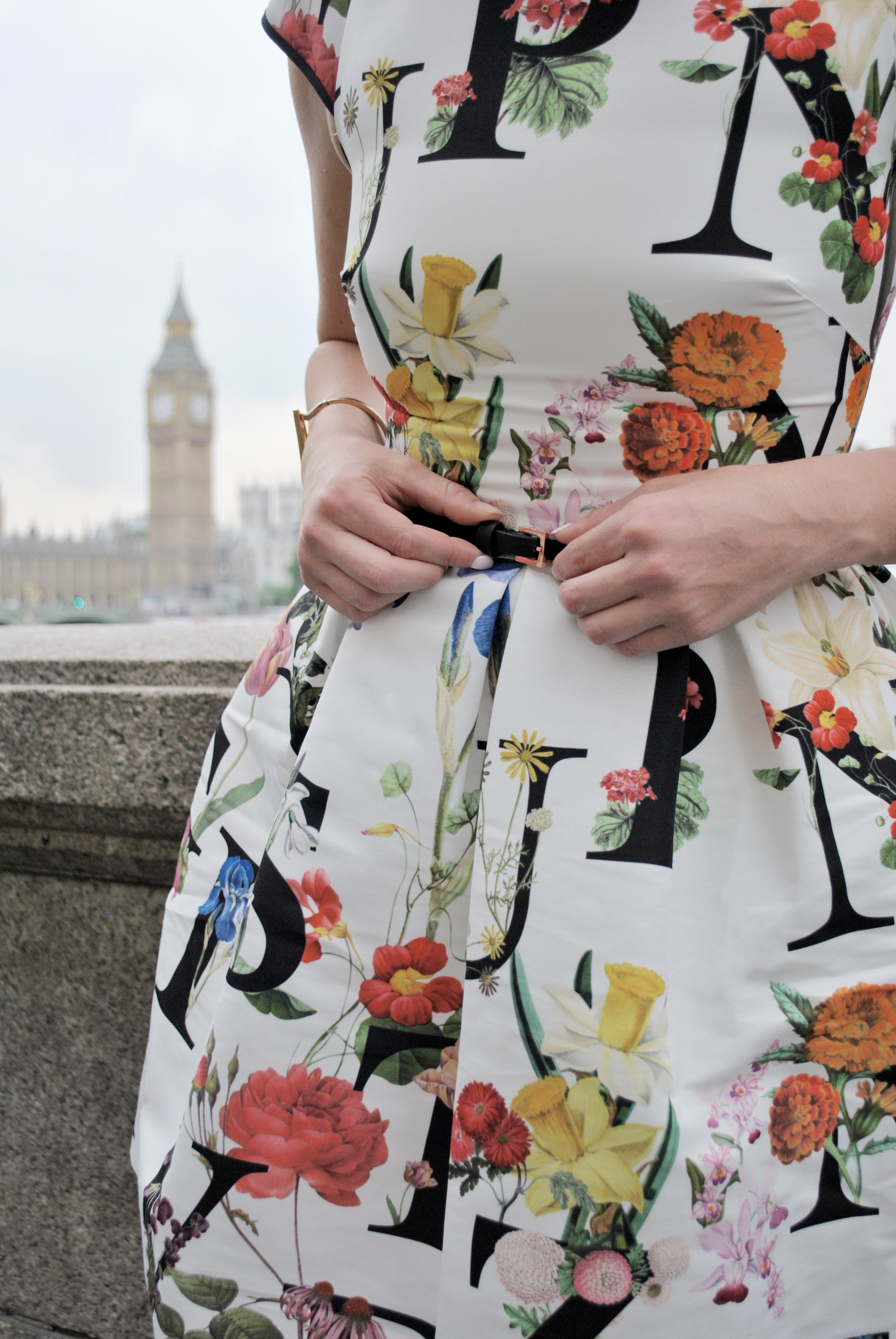 thoughtfulwish | London, ted baker, london eye, big ben, the thames, london style, london fashion, alphabet dress, type dress, meredith wish, bosblogger