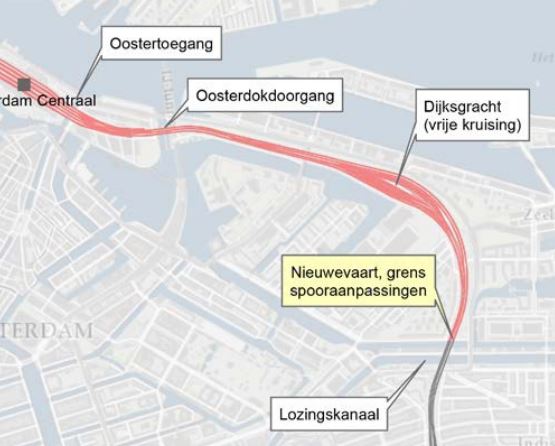 12 oktober 18:00 - 21:00 u Informatieavond Prorail over veranderingen spoorbaan Dijksgracht
