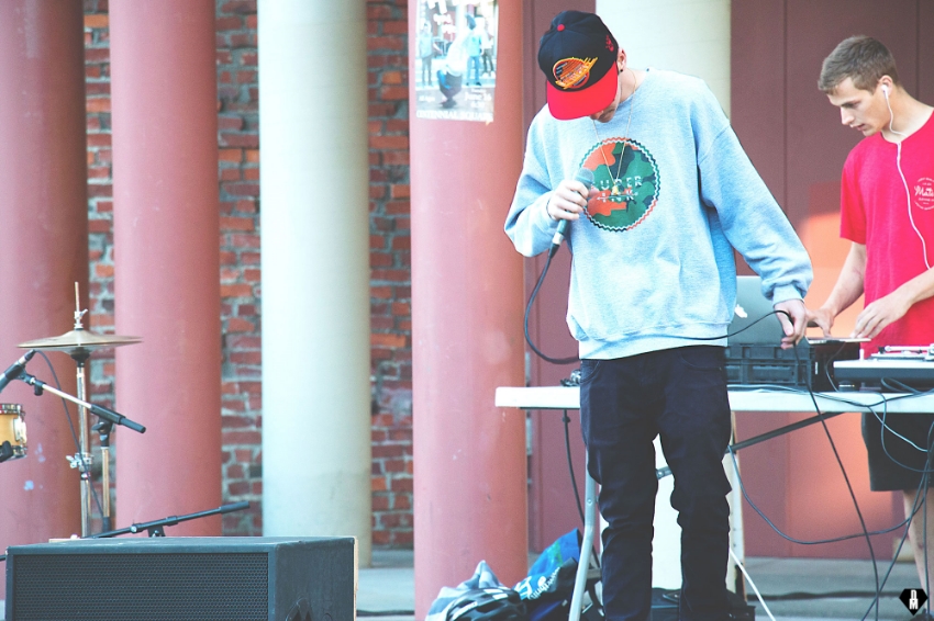 Cole Letham performing at the monthly, Hip Hop Open Mic in Victoria BC.