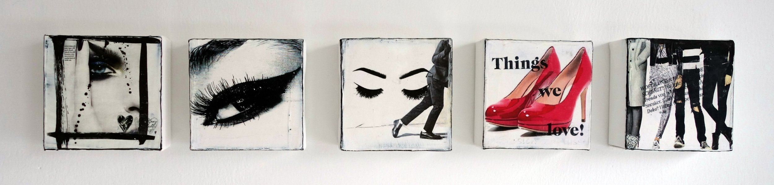 Acryl und Mischtechnik  10 x 10 cm  CHF  60.—, je Bild 