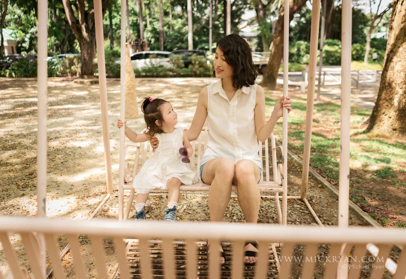 She did however love the free swings outside the local MRT subway station and stayed there for two hours.