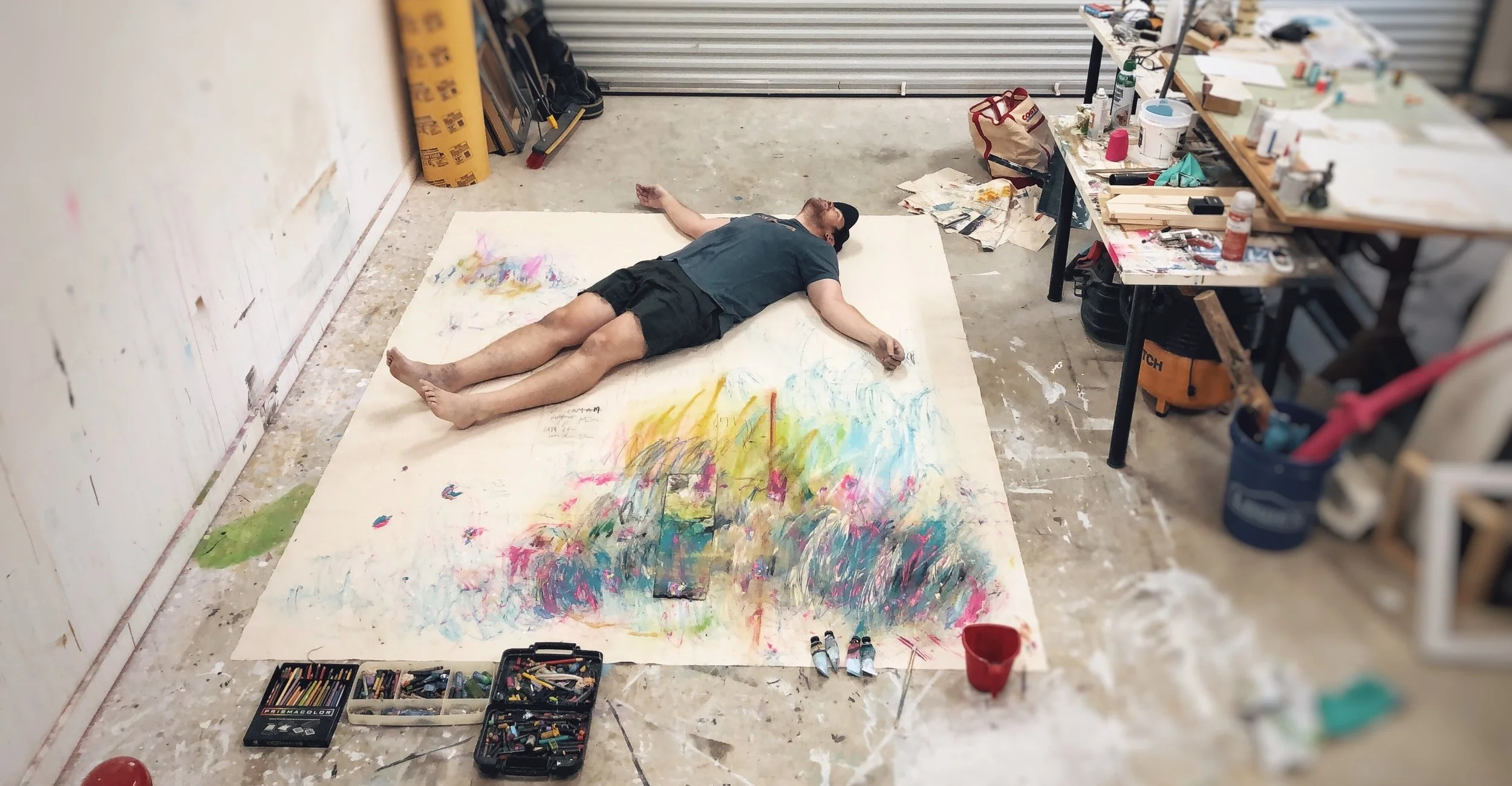 Today, in the studio, physically and emotionally exhausted.