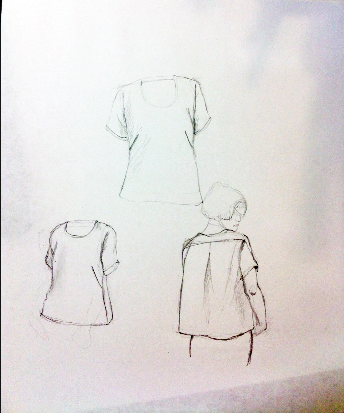 Early sketches of the Cabin shirt.