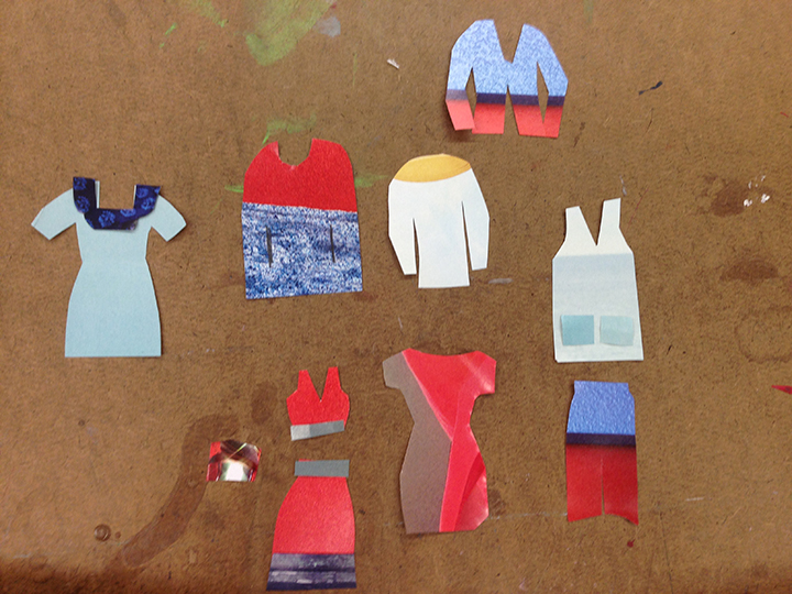 A mini collage capsule collection I created as students in my class worked on their own.