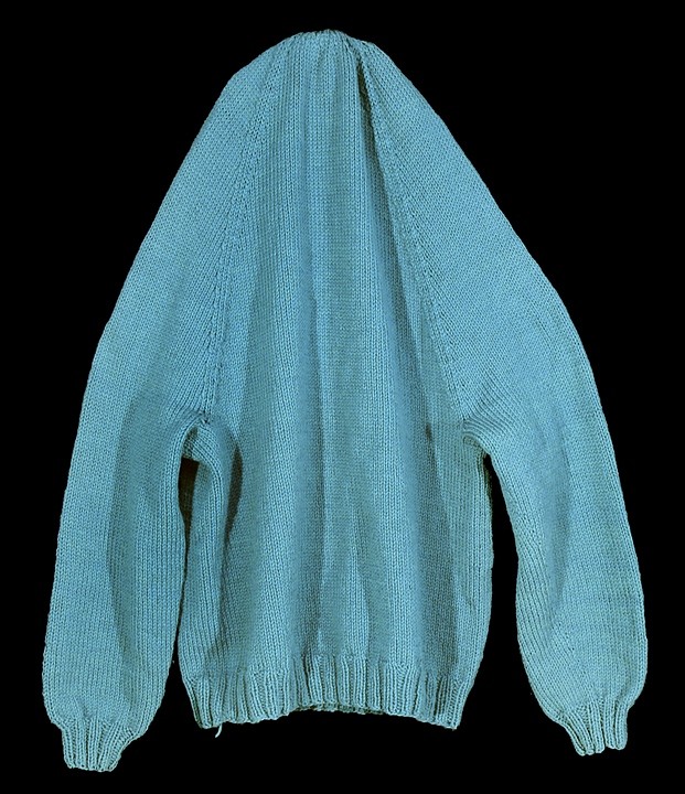 Andrea Sherrill Evans, The Headless Sweater, hand knit wool, 2009