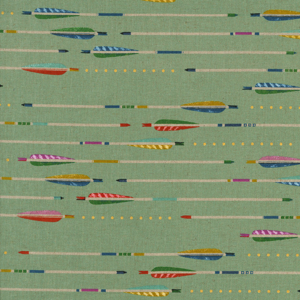 This Cotton + Steel cotton linen canvas from Grey's Fabrics is another great choice for playing with directional print.