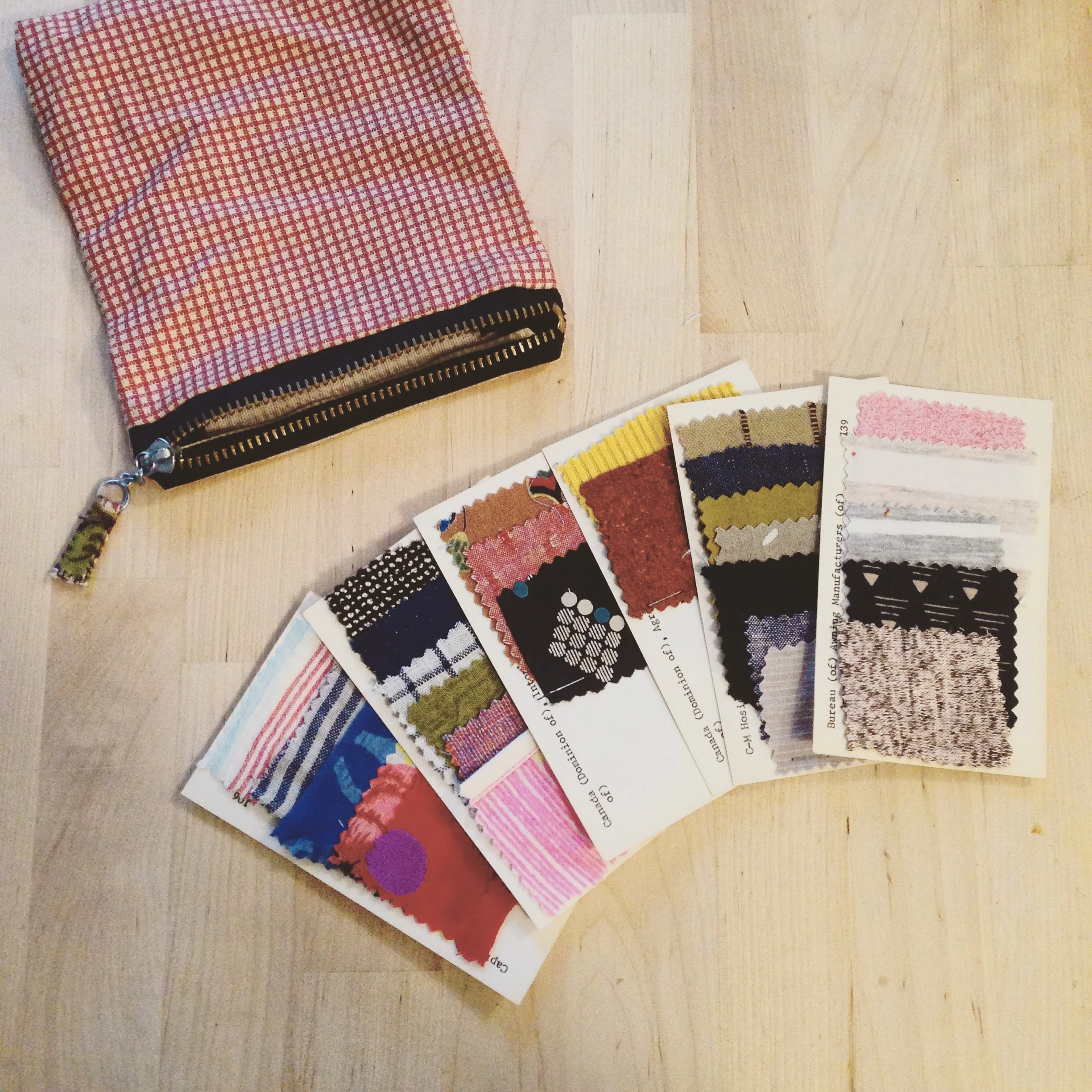 I recently compiled swatch cards of some of my me mades, to help be smarter about buying fabric and coordinate with what I already have.