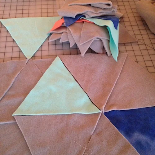 Another prototype using polar fleece, which was scrapped for bulkiness. I still think it could work (In fact, I lined my tunic pockets with it and one of my testers sewed up a fleece version that she loved!) Polar fleece is made here in Massachusetts, often using recycled fiber, so I feel like it deserves another chance.
