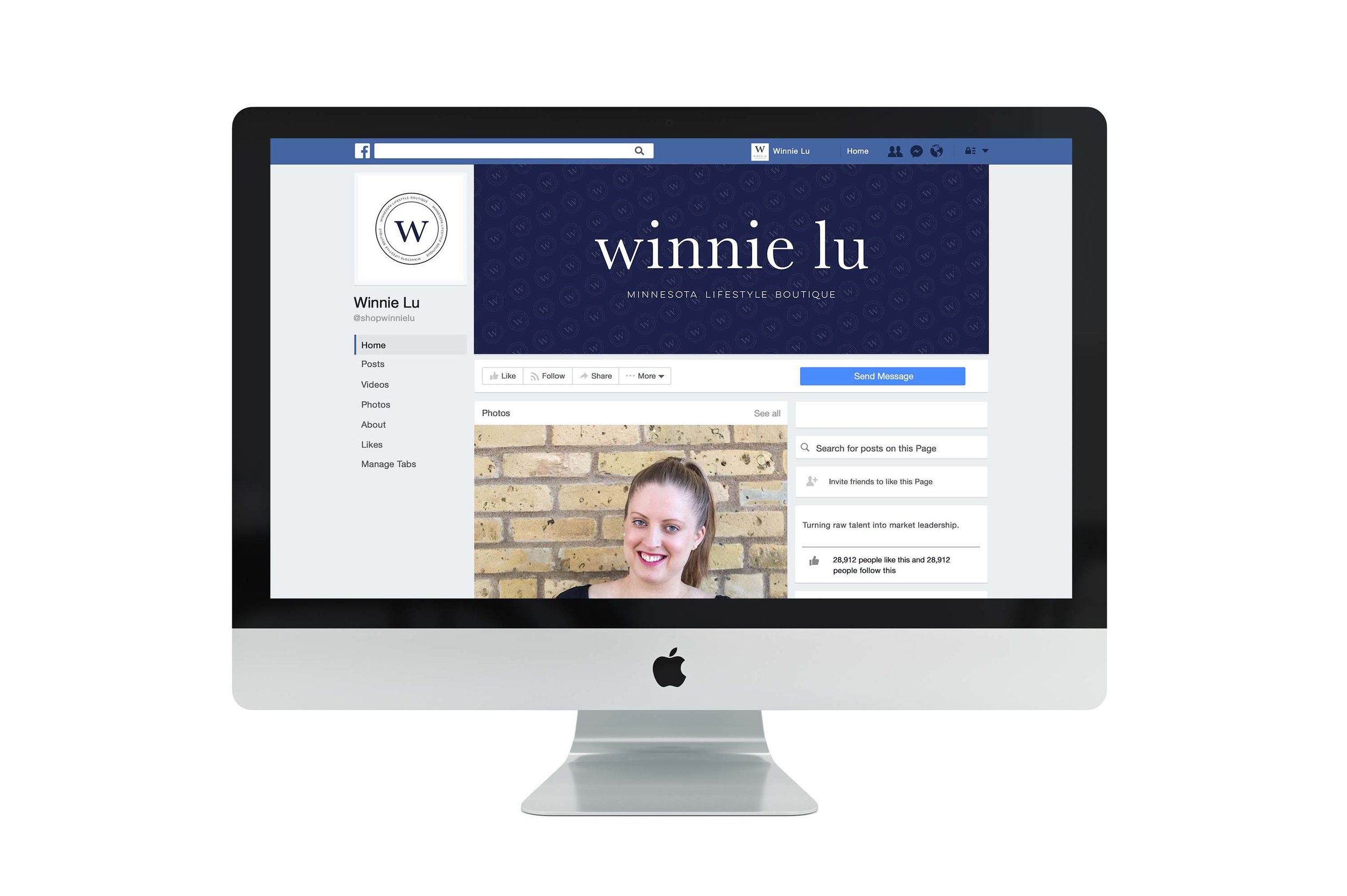 Winnie Lu Minnesota Boutique Brand Launch Facebook Page Imagery  |  Visual Branding Design by AllieMarie Design