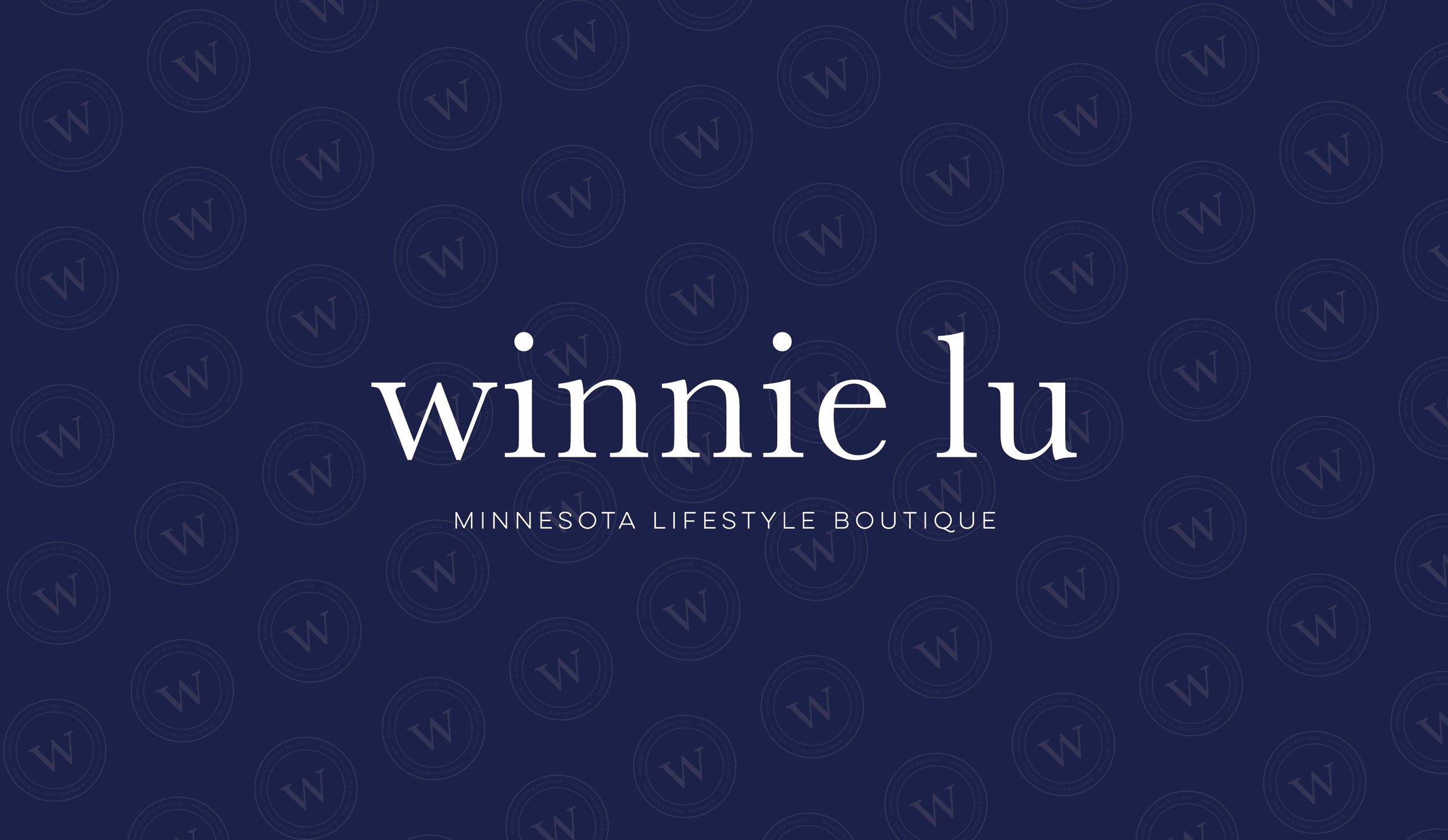 Winnie Lu Minnesota Lifestyle Boutique Logo and Branding Design by AllieMarie Design