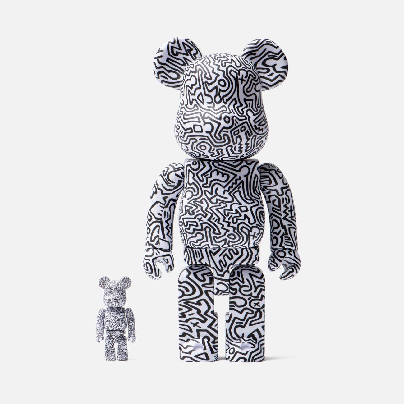 KEITH HARING 400% + 100% BLACK AND WHITE (VERSION 4) - BE@RBRICK 