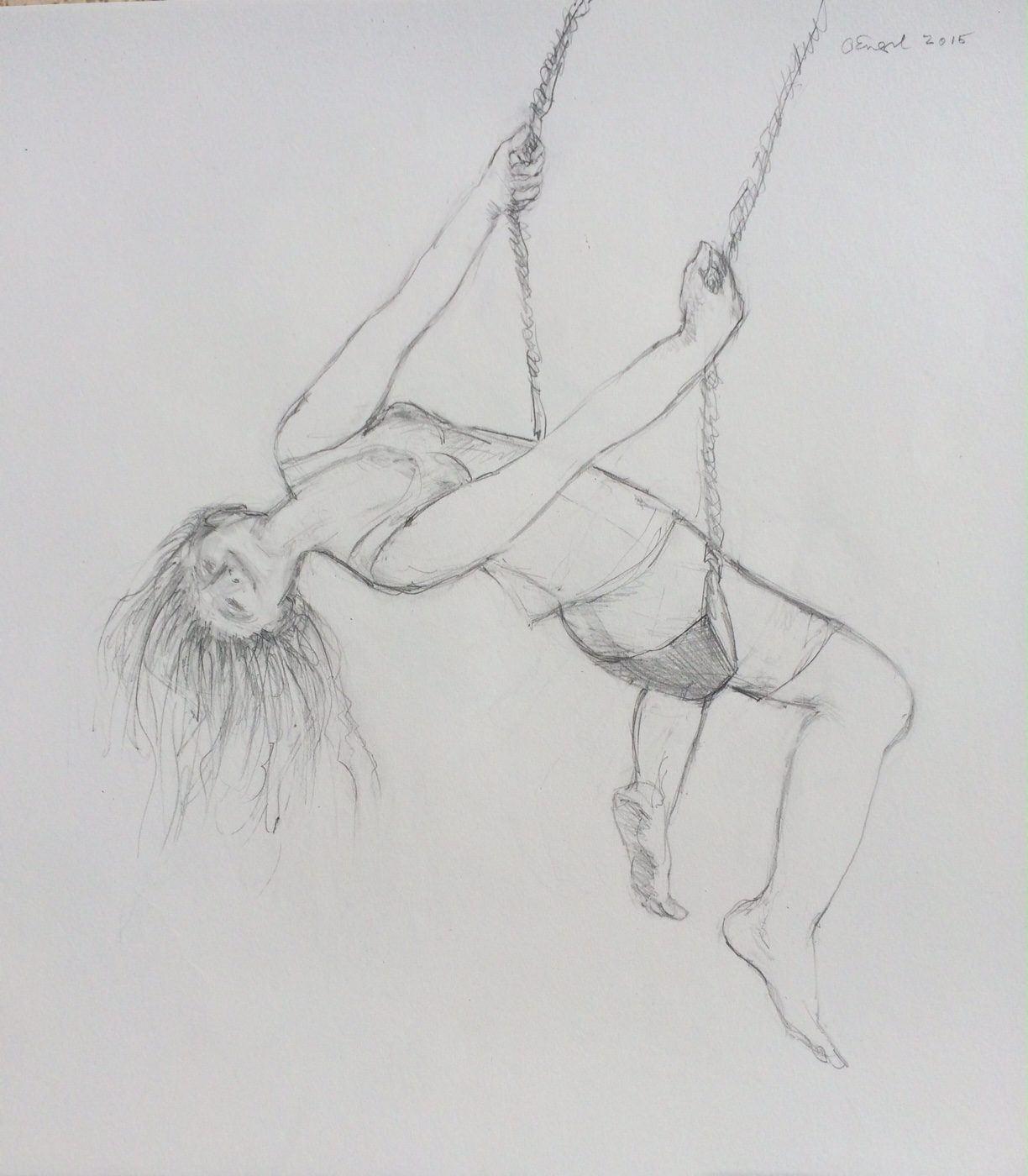   " Exhilaration, The Swing"    Graphite 11X17  