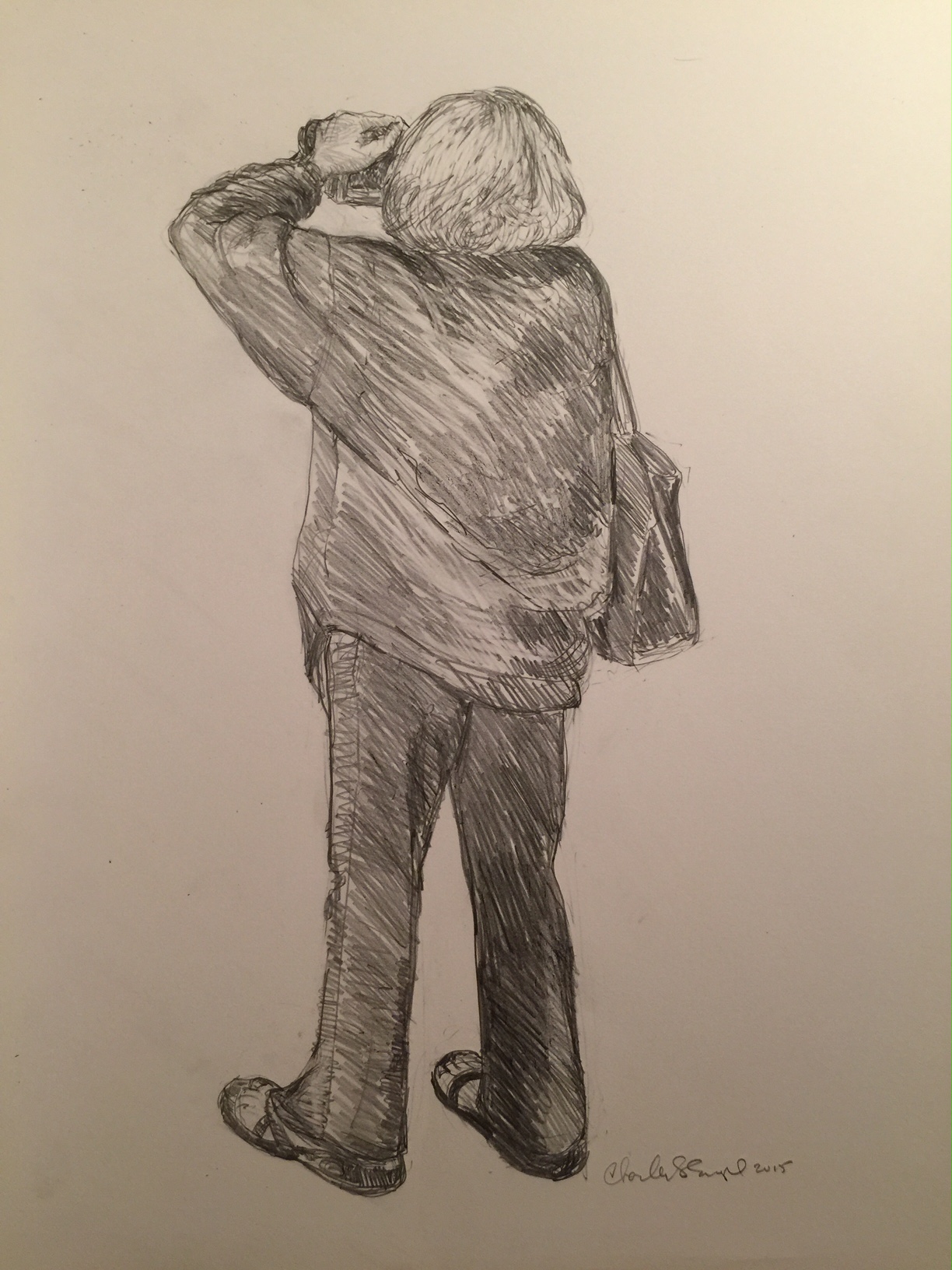   "The Photographer"  Graphite on Paper   