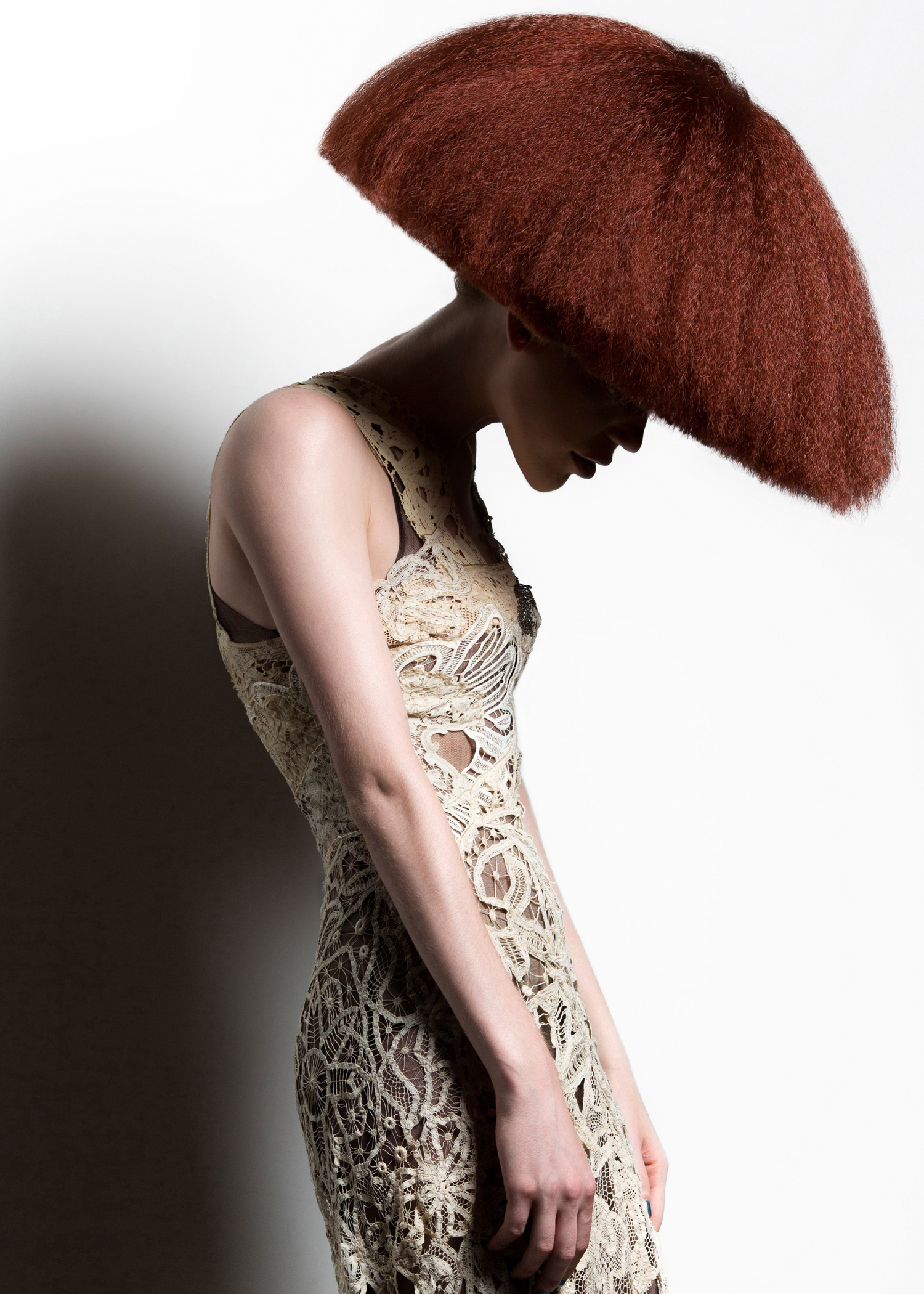 Draped Lace Panel Dress