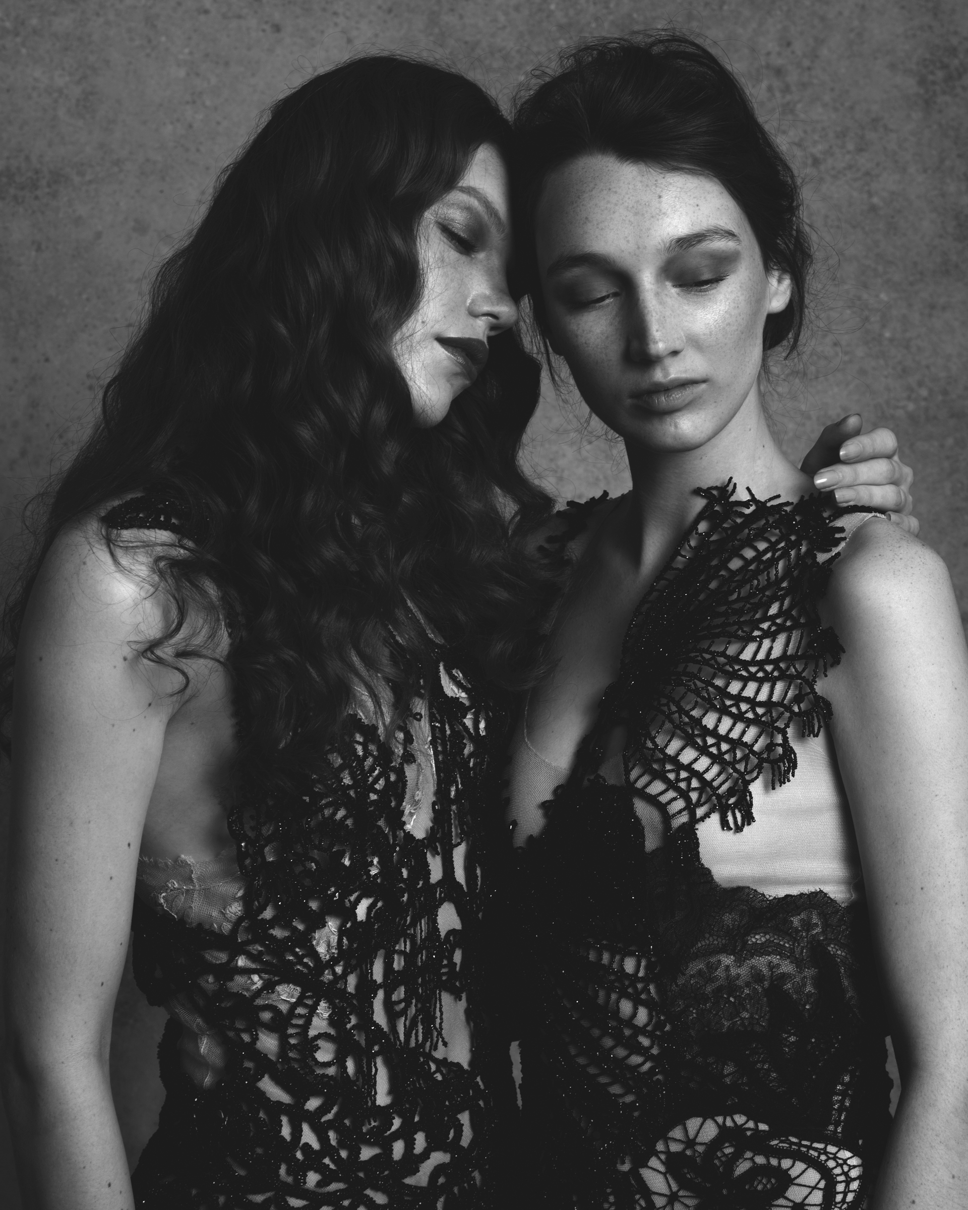 Spiderweb Gown and Beaded Harness Dress