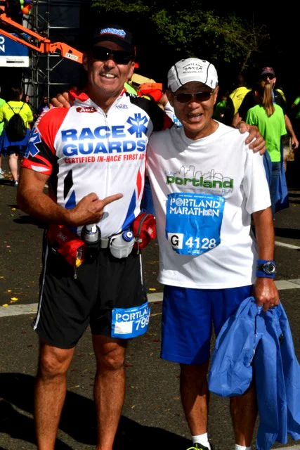 We tracked down the picture with Rob and his gentleman runner!!