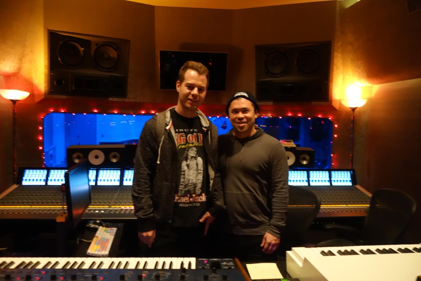 I look terrible in this photo, and I'm standing next to a GOD (MALAY) at Larrabee Studios in LA! 