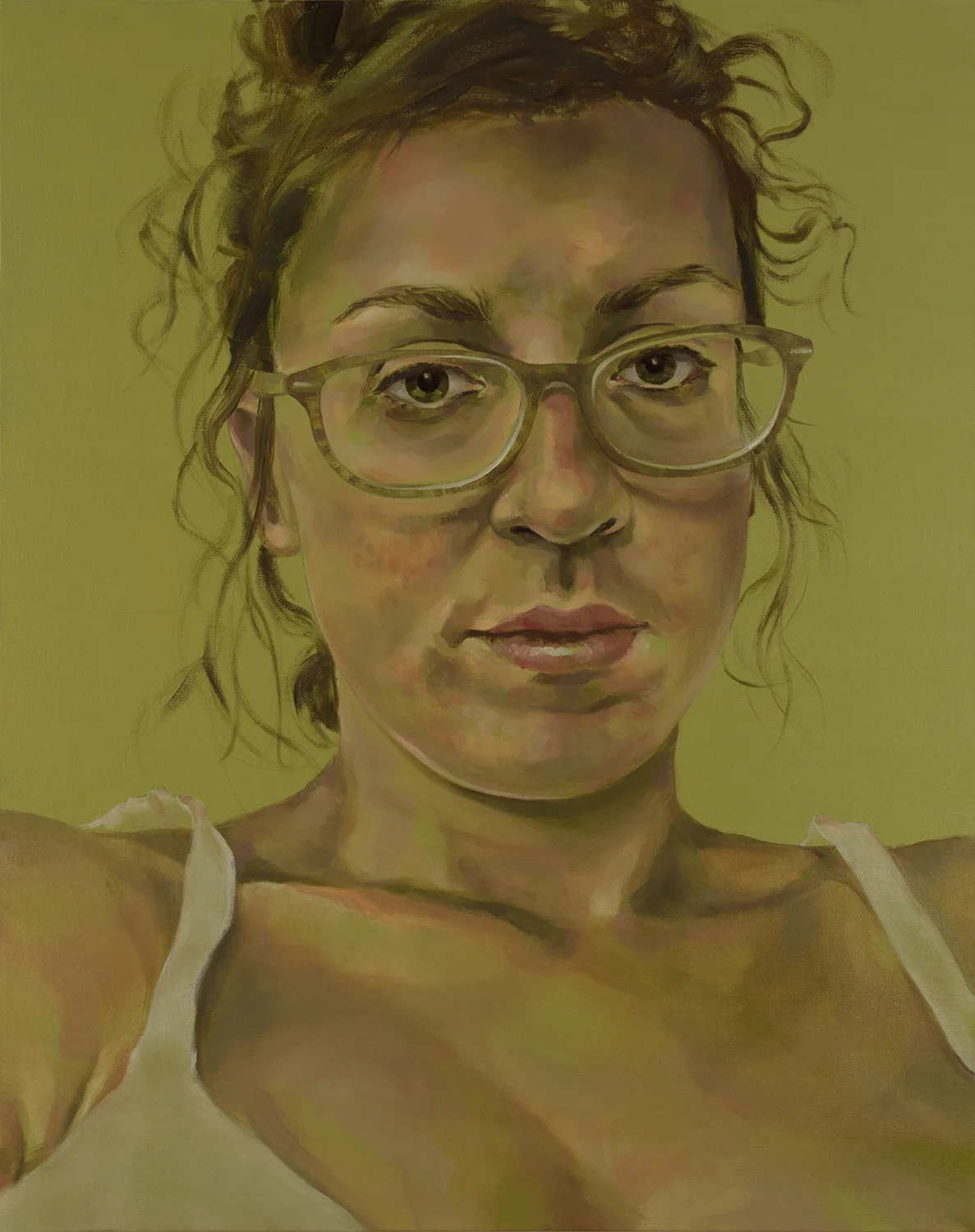 Anti-Selfie (Cailin) oil on linen 30" x 24," 2015