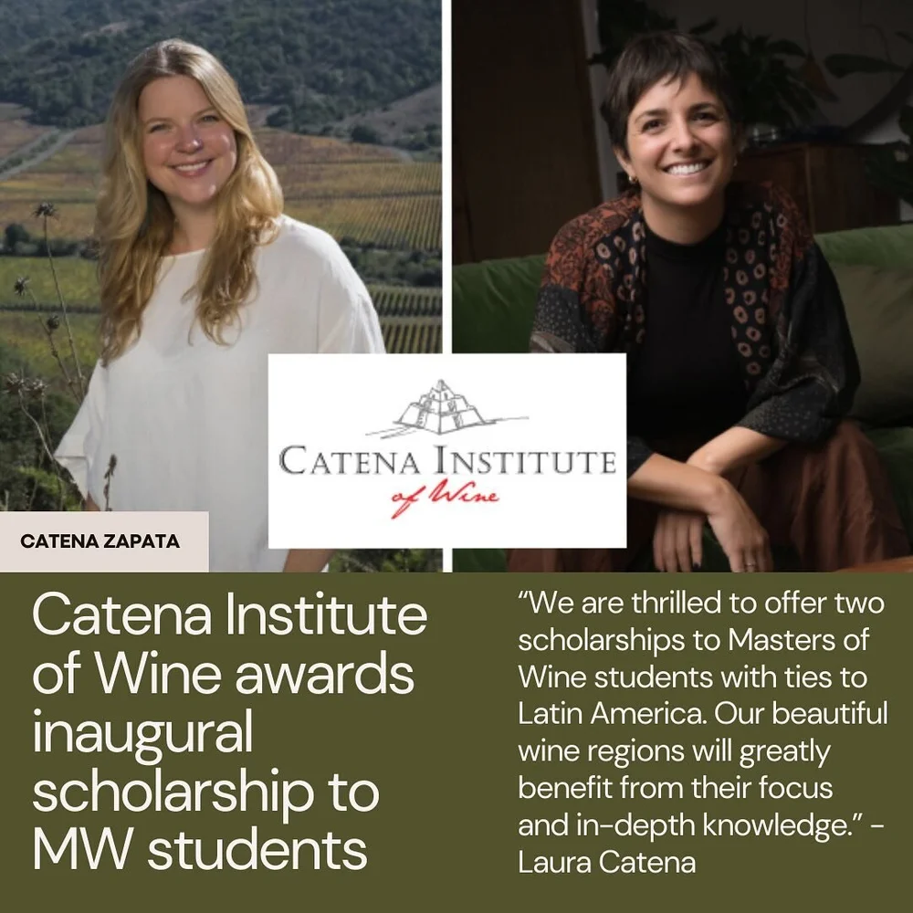 Congratulations to Amanda Barnes and Florencia G&oacute;mez, the recipients of the prestigious Catena Institute of Wine scholarship! 🍷 Their expertise in South American wine and contributions to our industry are inspiring. Cheers to the Catena Insti