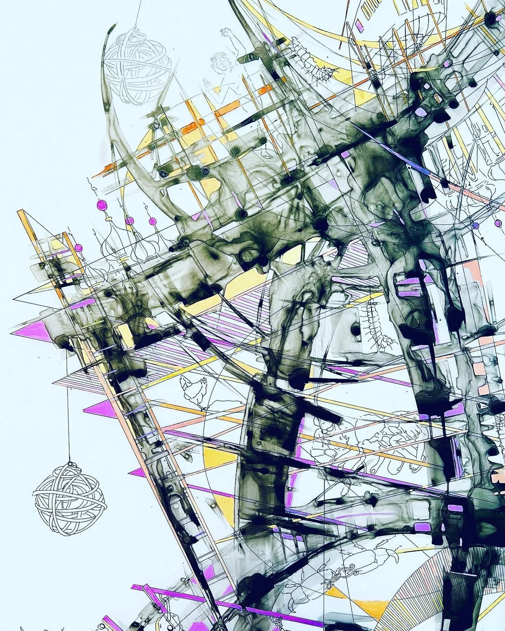 More details of the inquiry series! Hide and seek, look and find! This little series will be found in the new Science building at MSUB - soon!#percentforart #scienceart #inquiry #contemporarydrawing #contemporaryink #curiousity