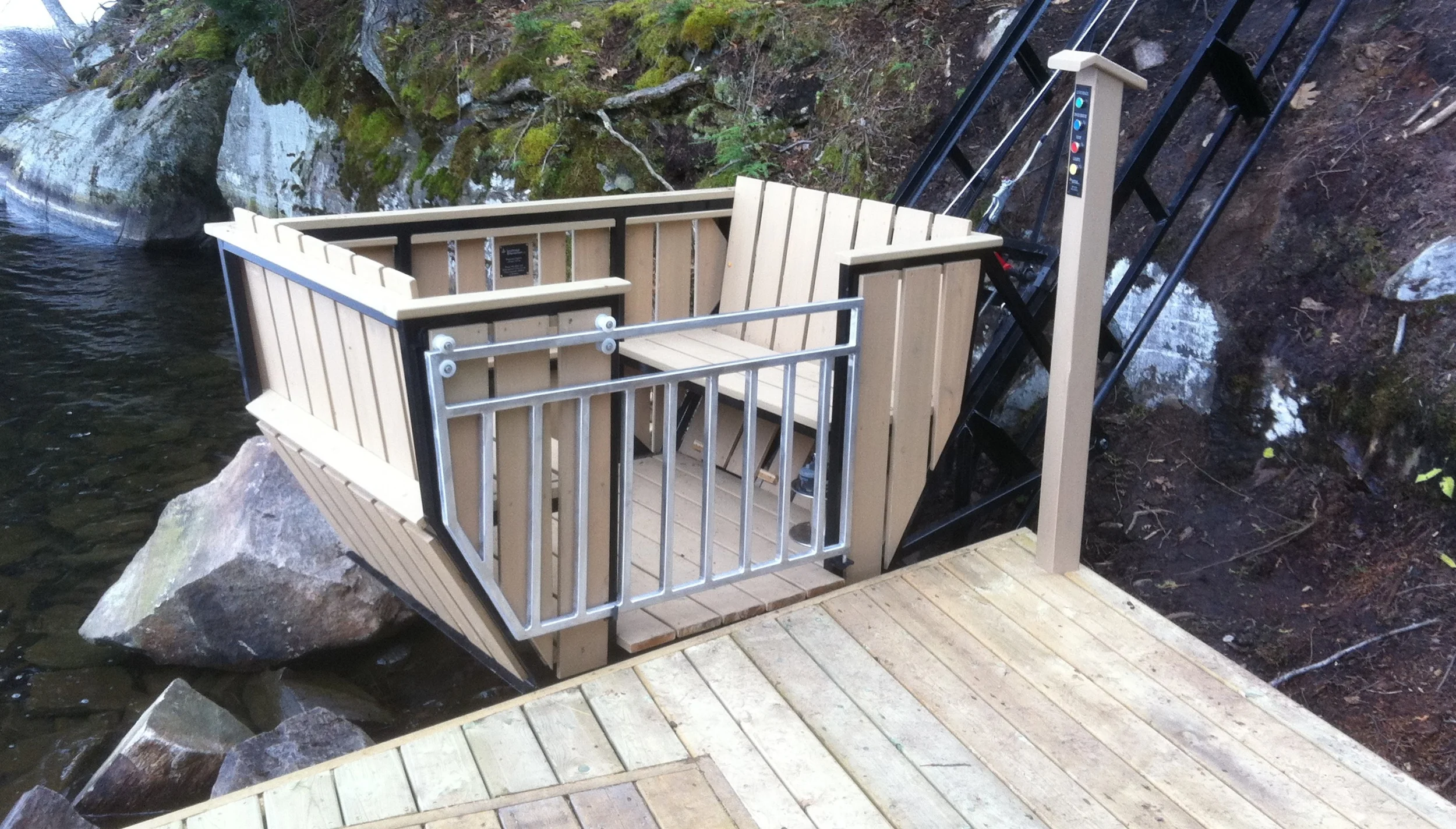 The car tucks in at the back of the dock and takes up no dock space. Some dock was added to match the angle and location of the car.