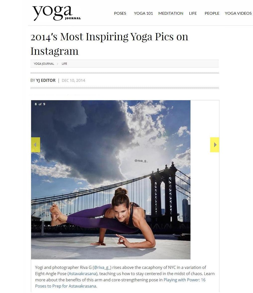 Yoga Journal, '2014 Most Inspiring Yoga Pics on Instagram'