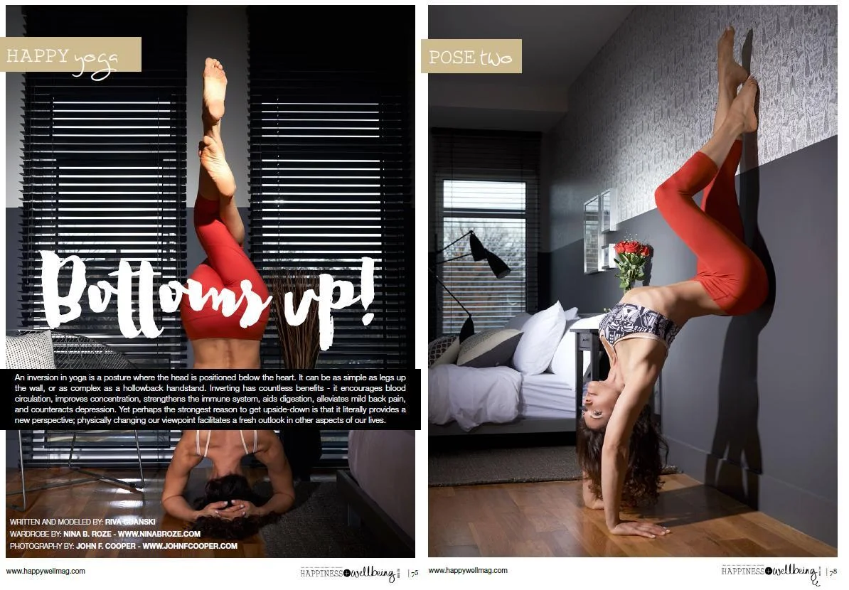 Inversions, 10-page spread, Happiness & Wellbeing Magazine, February 2015