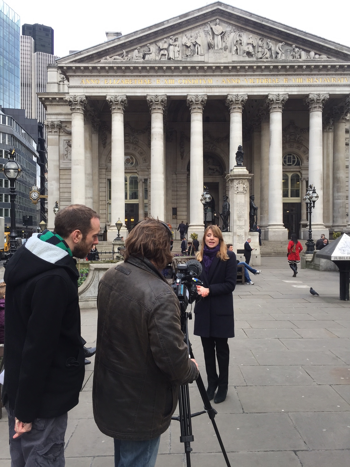 Victoria during the production of the recent UKIP mockumentary called First 100 Days shown on Channel 4 in the UK.