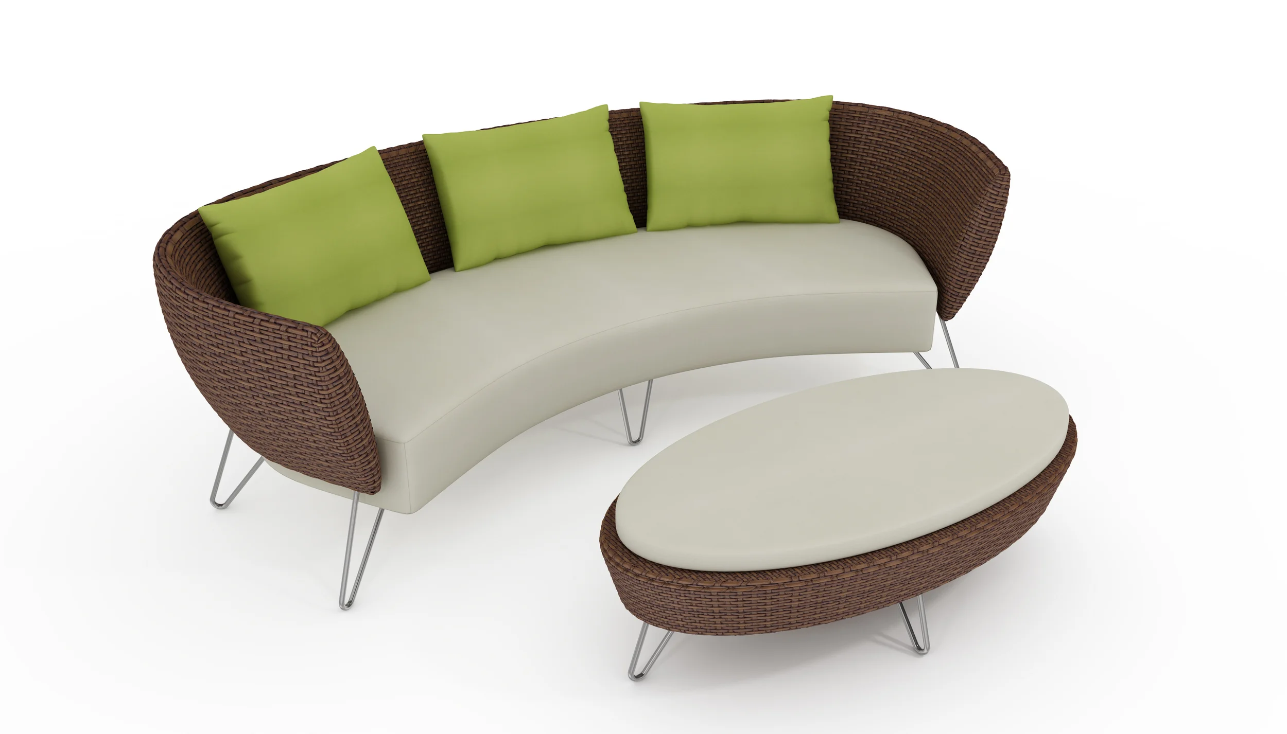 Seasonal Living Halo Sofa + Ottoman.