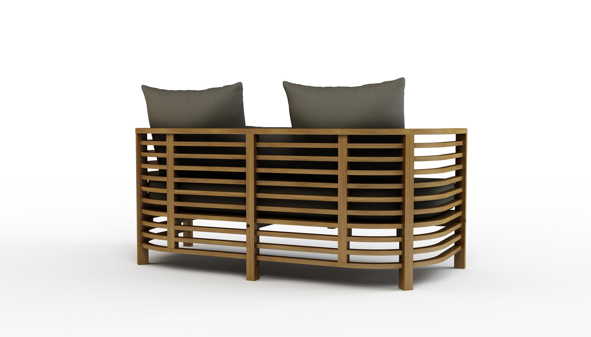 Seasonal Living Spirals Teak Sofa.