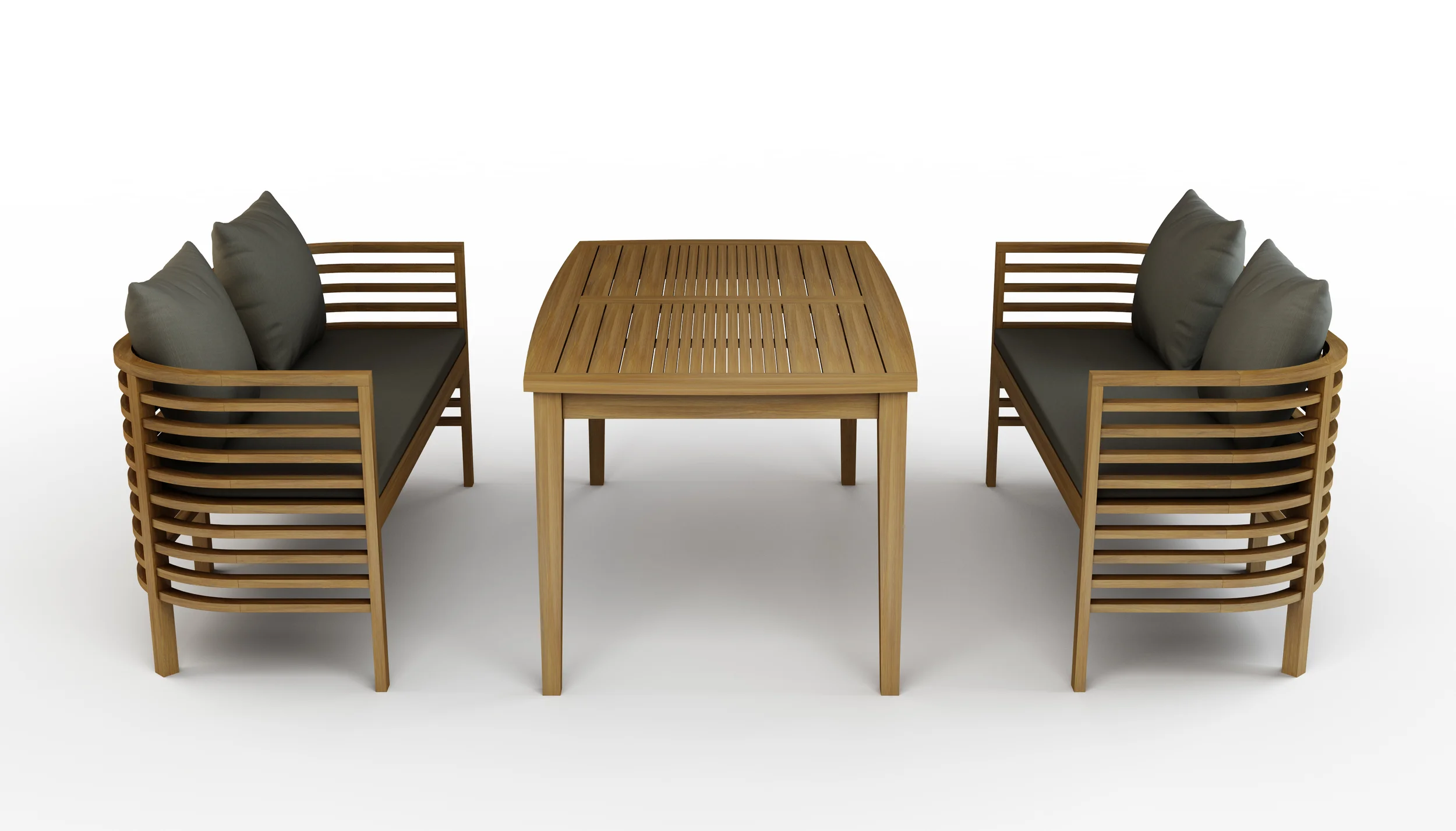 Seasonal Living Spiral Teak Dining Group.