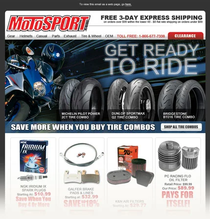 Email Blast "Get Ready To Ride"