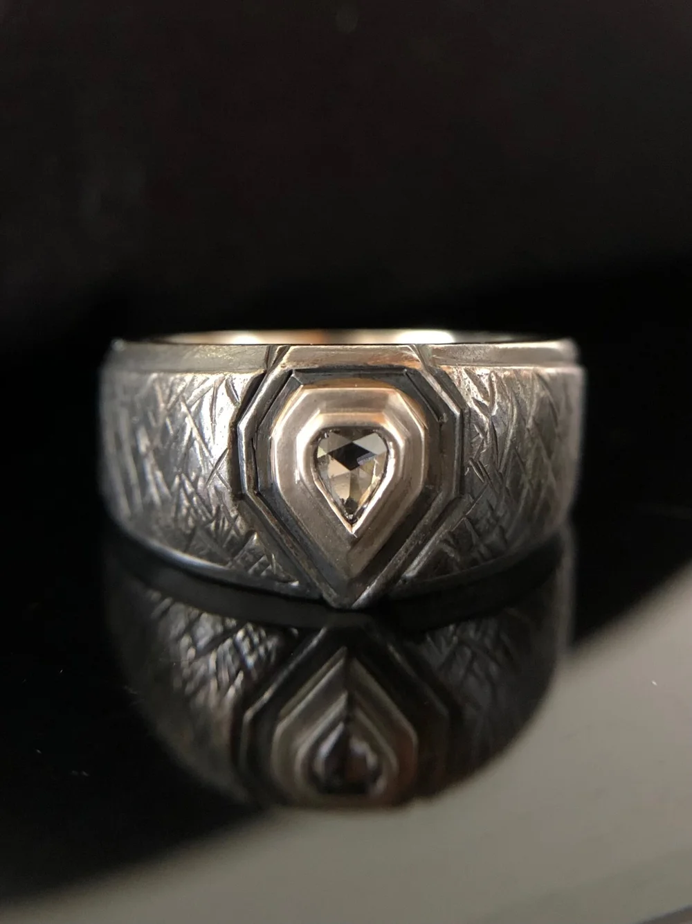 Rose Cut Diamond Signet Ring — Gem Steady