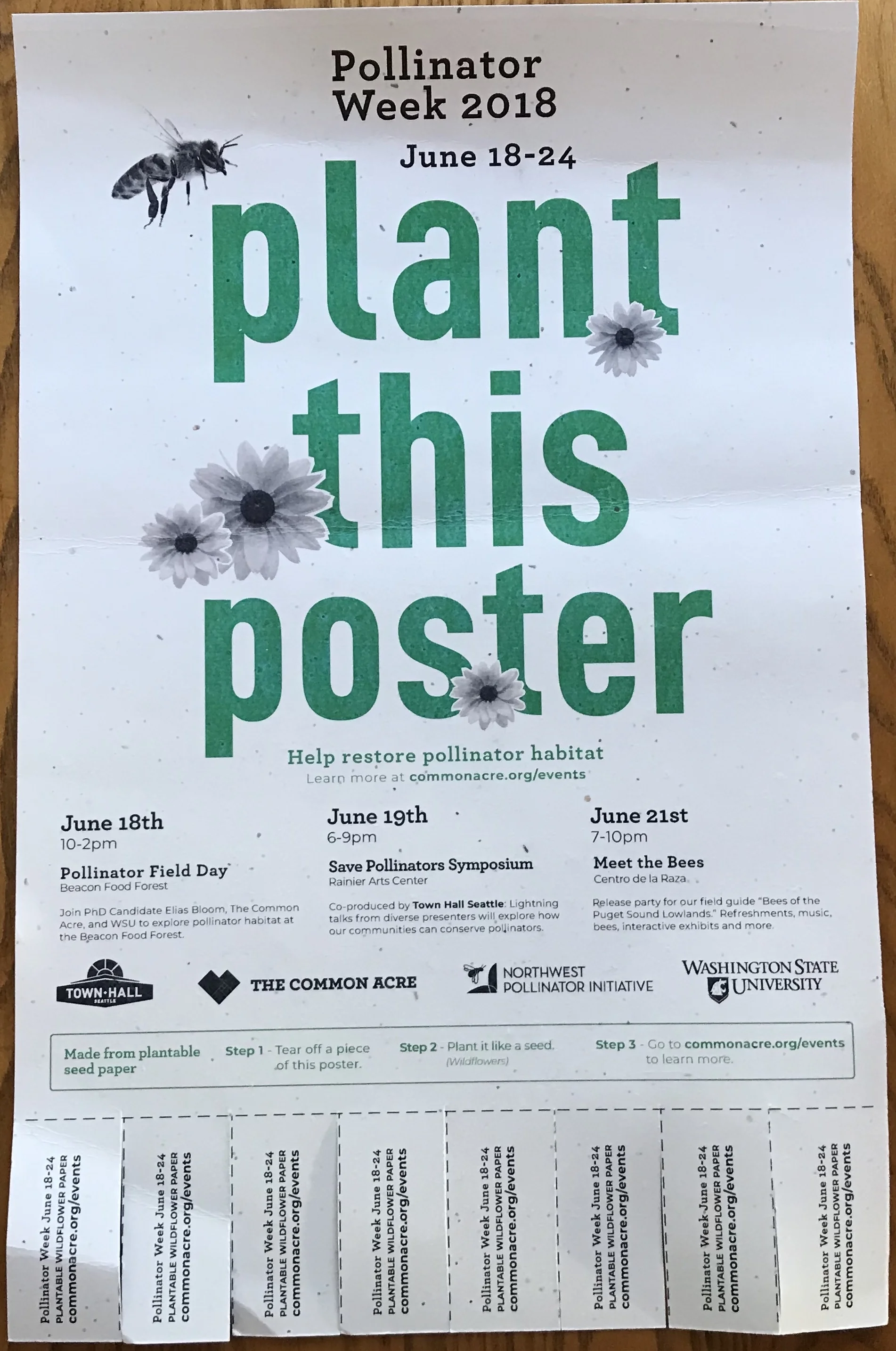 Plant A Seed, Build A Community- Seattle Pollinators Week.