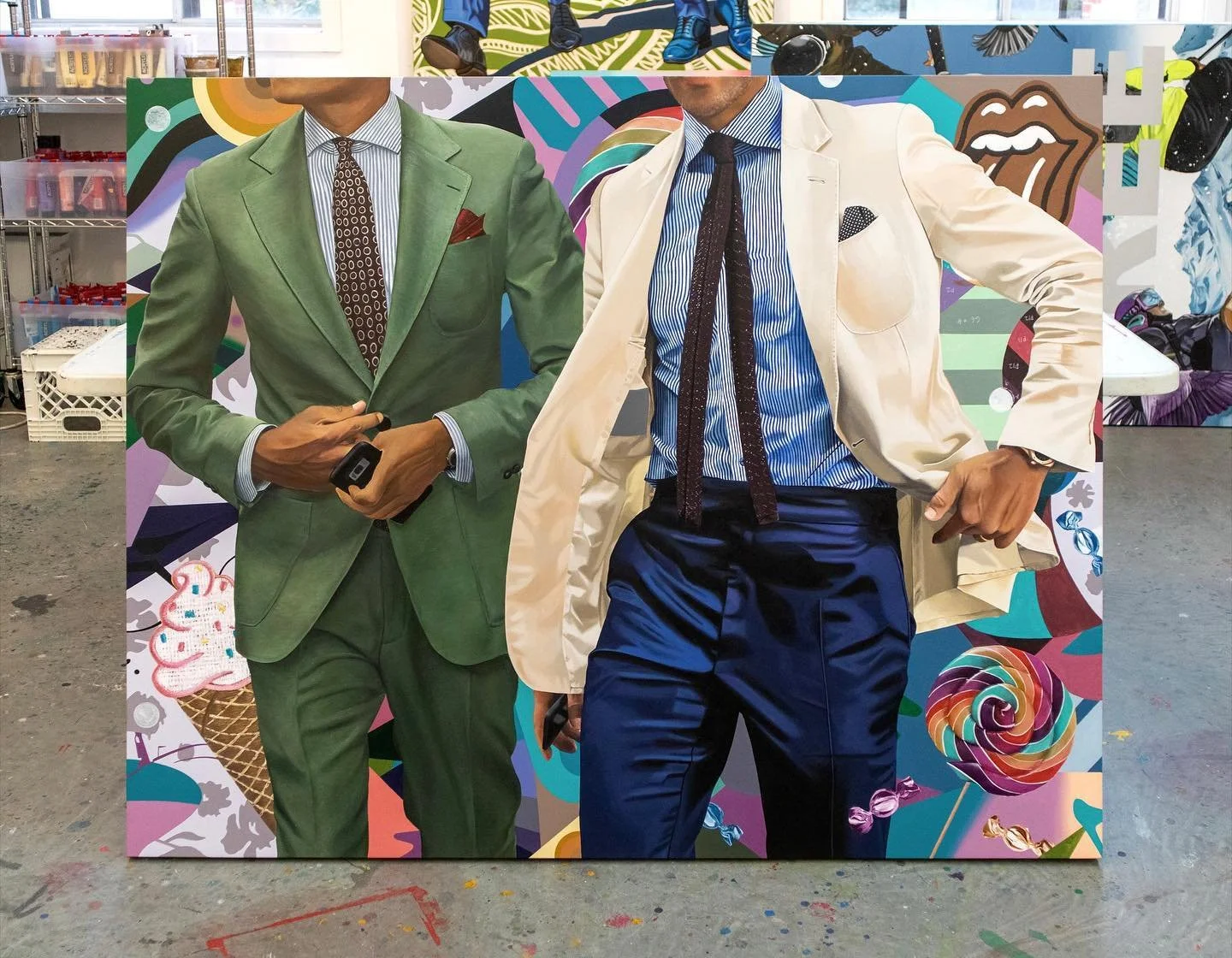 Treat yourself: &ldquo;Candy Machines&rdquo; the sexiest Christmas gift you can get.  This painting is almost complete. 
Gumballs pending&hellip; 🍭🍬 
A few more layers and they&rsquo;re ready to fly!

#underthechristmastree #christmas #hannukah #ch