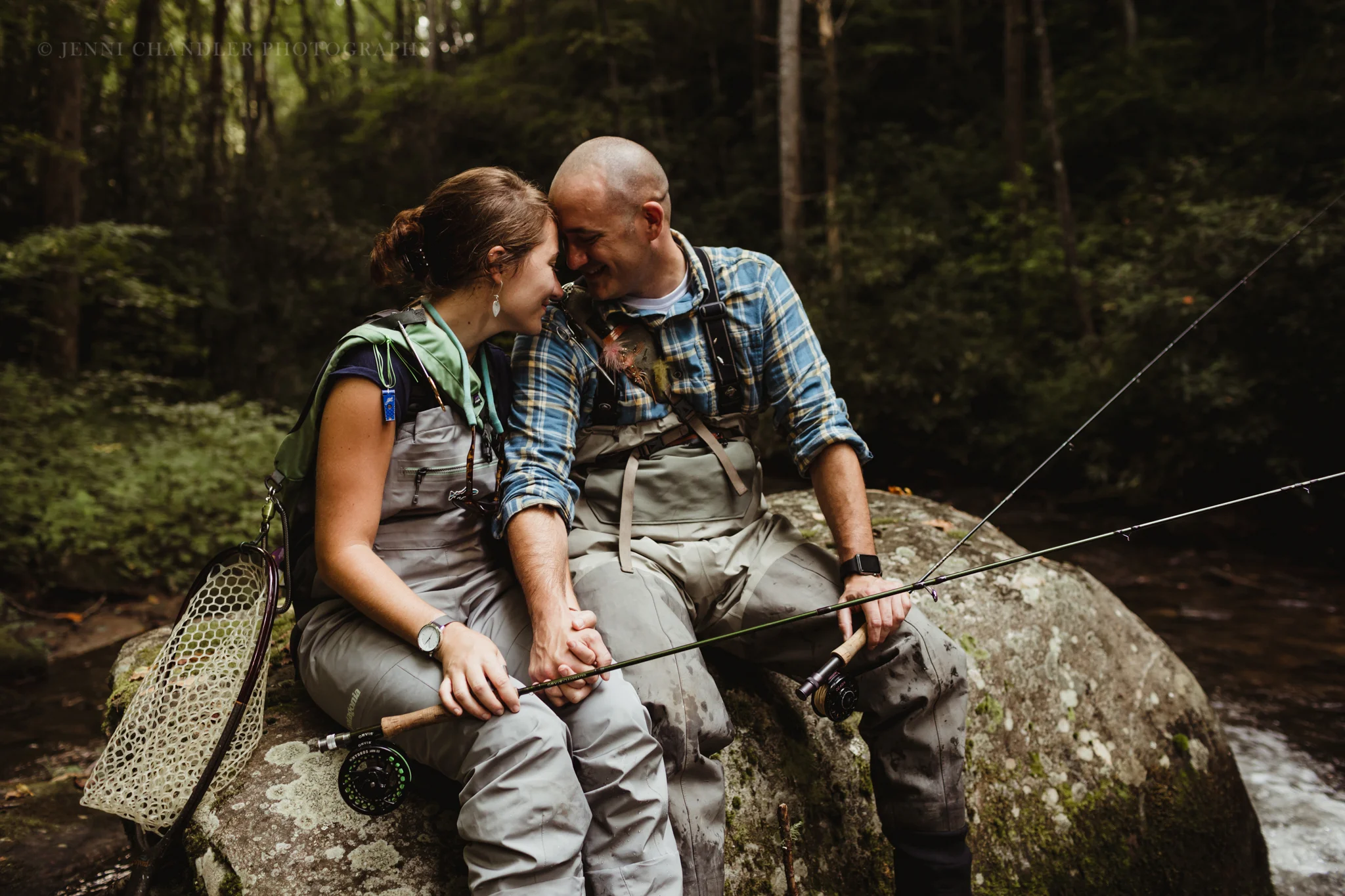 engaged, christmas tree farm, fly fishing, black balsam knob, engagement, engagement session, jenni chandler photography, asheville wedding photographer, brevard nc wedding photographer, brevard wedding photographer, mountain top engagement, engaged, couples in love, green wedding shoes, avl wedding guide, asheville wedding guide, looking glass falls, looking glass falls engagement, brevard nc, we are brevard, brevard photographer, brevard wedding, wnc wedding, wnc events
