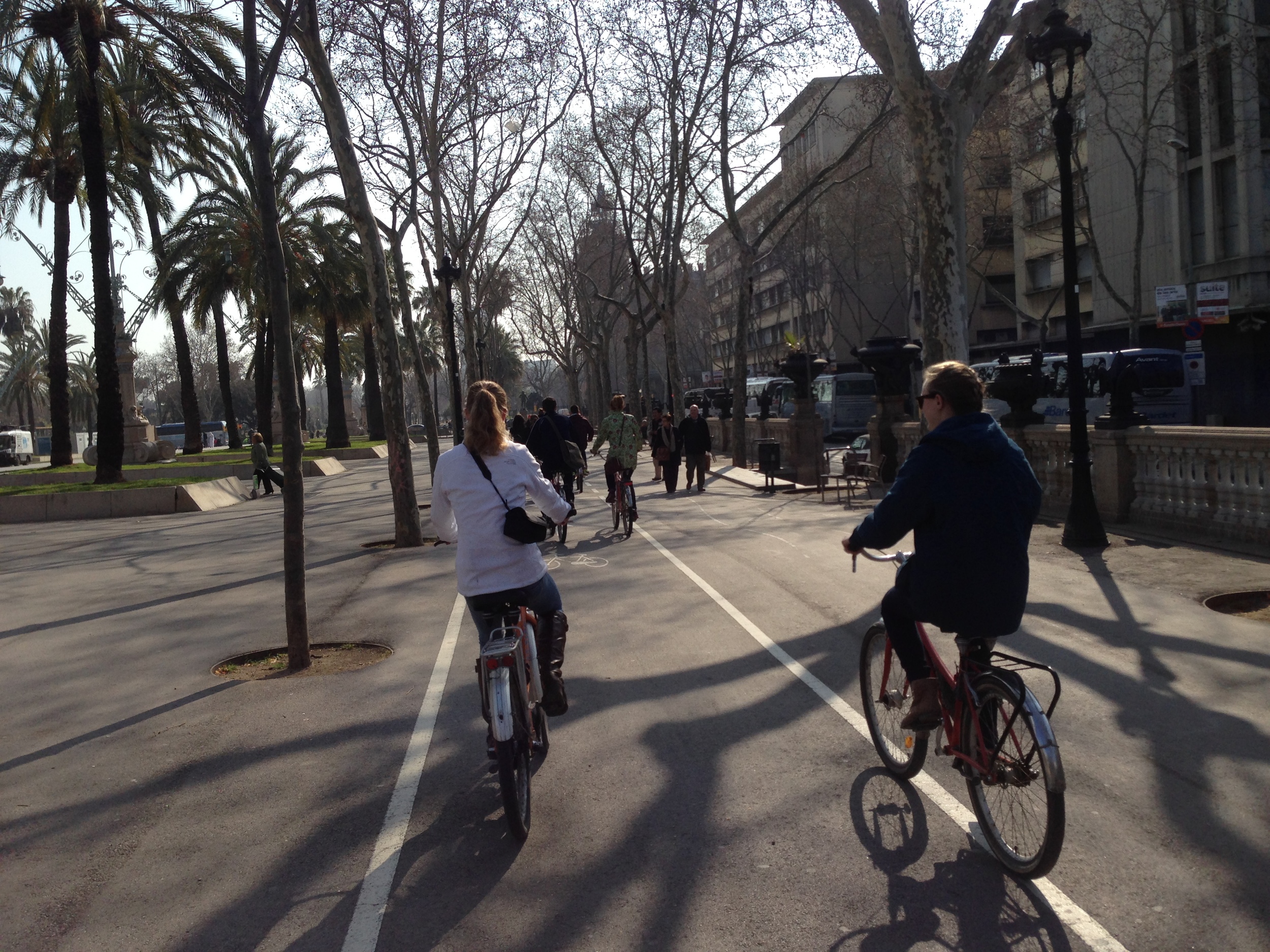 Bicycling through Barcelona