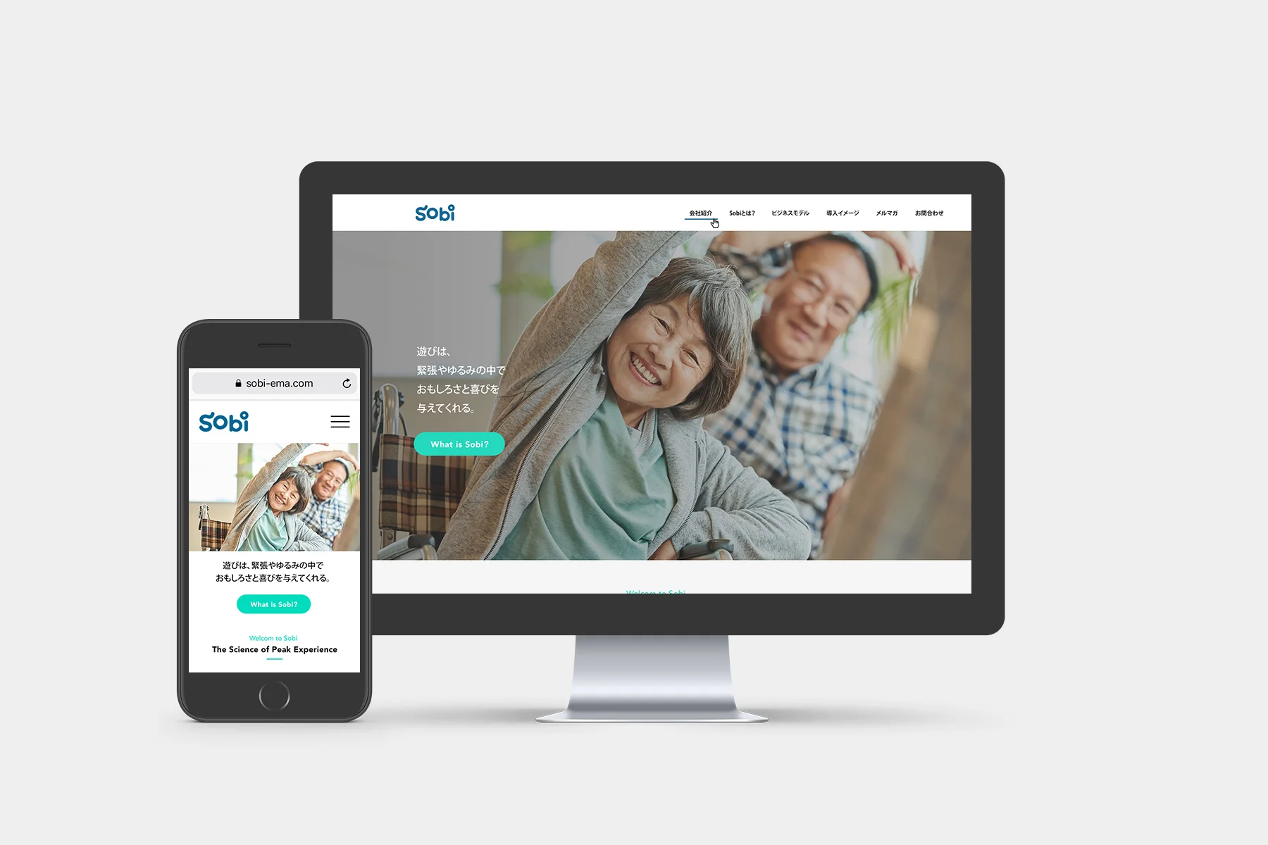 sobi website desktop and mobile design