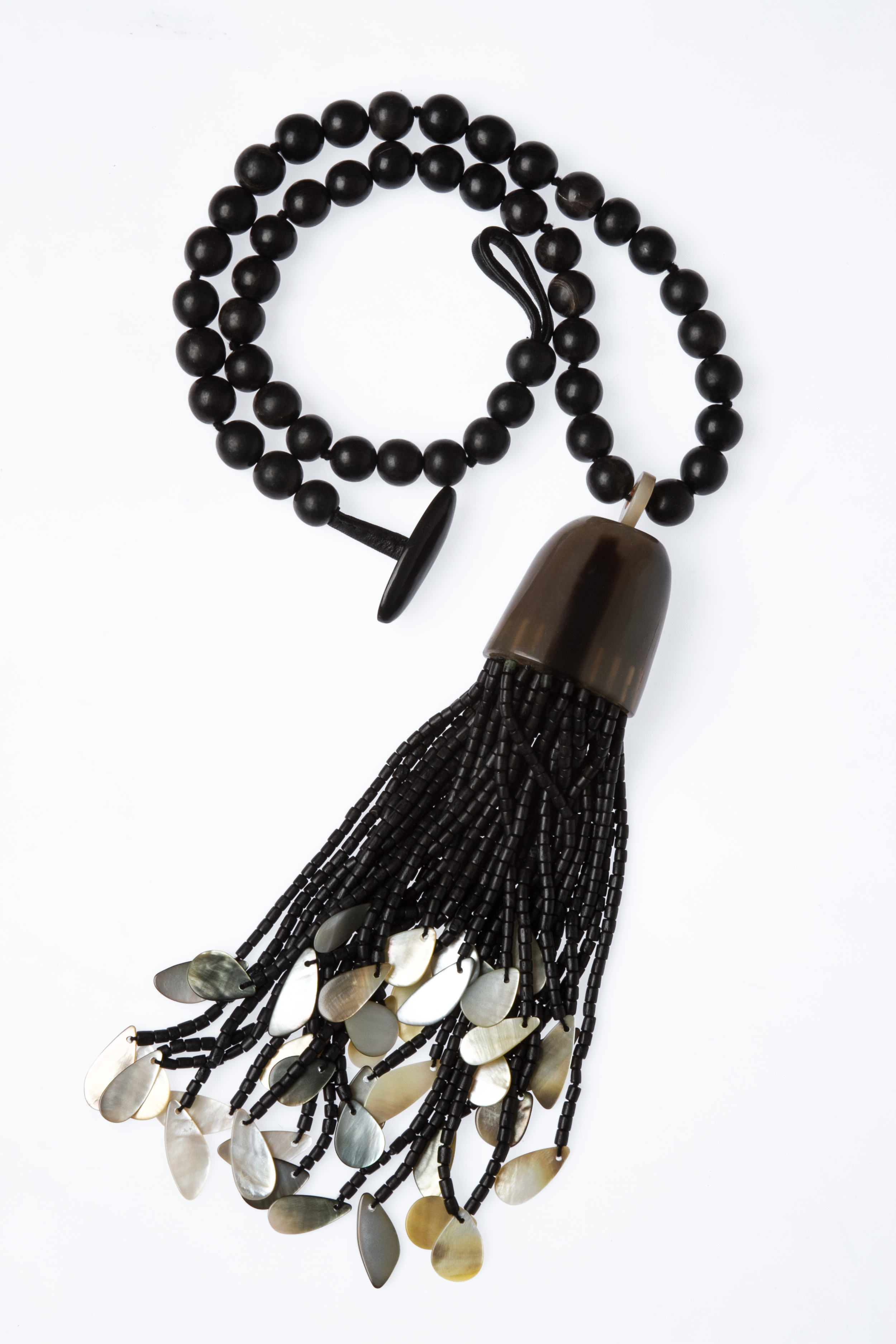 Horn & Mother of Pearl Cowbell Necklace